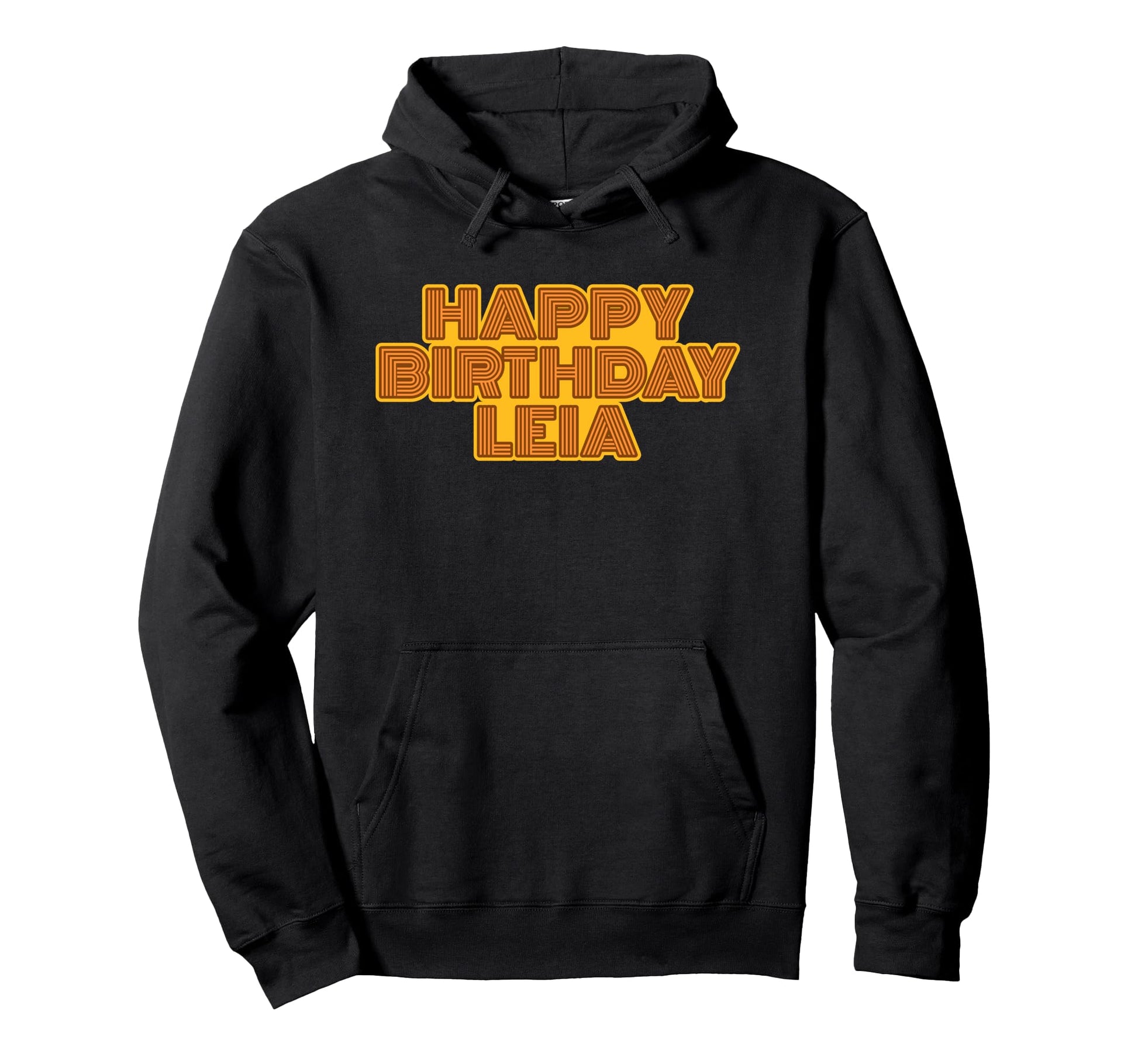 Happy Birthday Leia Personalized Name Hoodie - Streetwear Style for Adults - T-Shirt, Sweatshirt, Hoodie