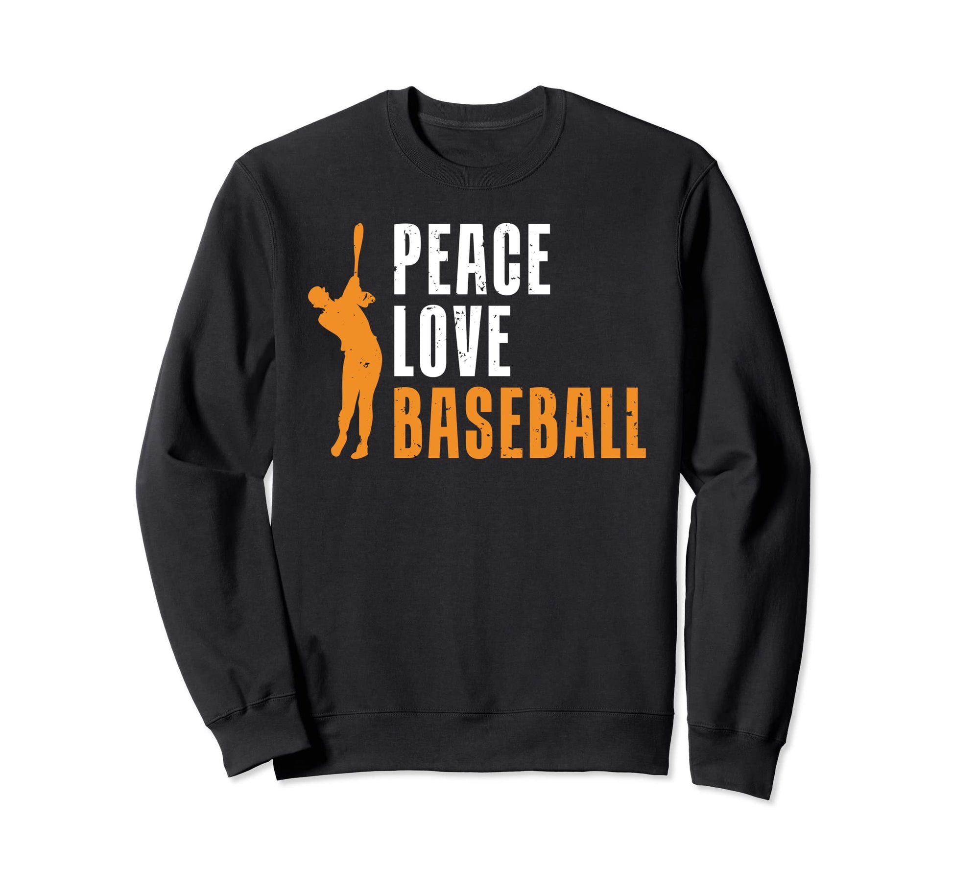 Peace Love Baseball Sweatshirt - Casual Everyday Wear Unisex - T-Shirt, Sweatshirt, Hoodie