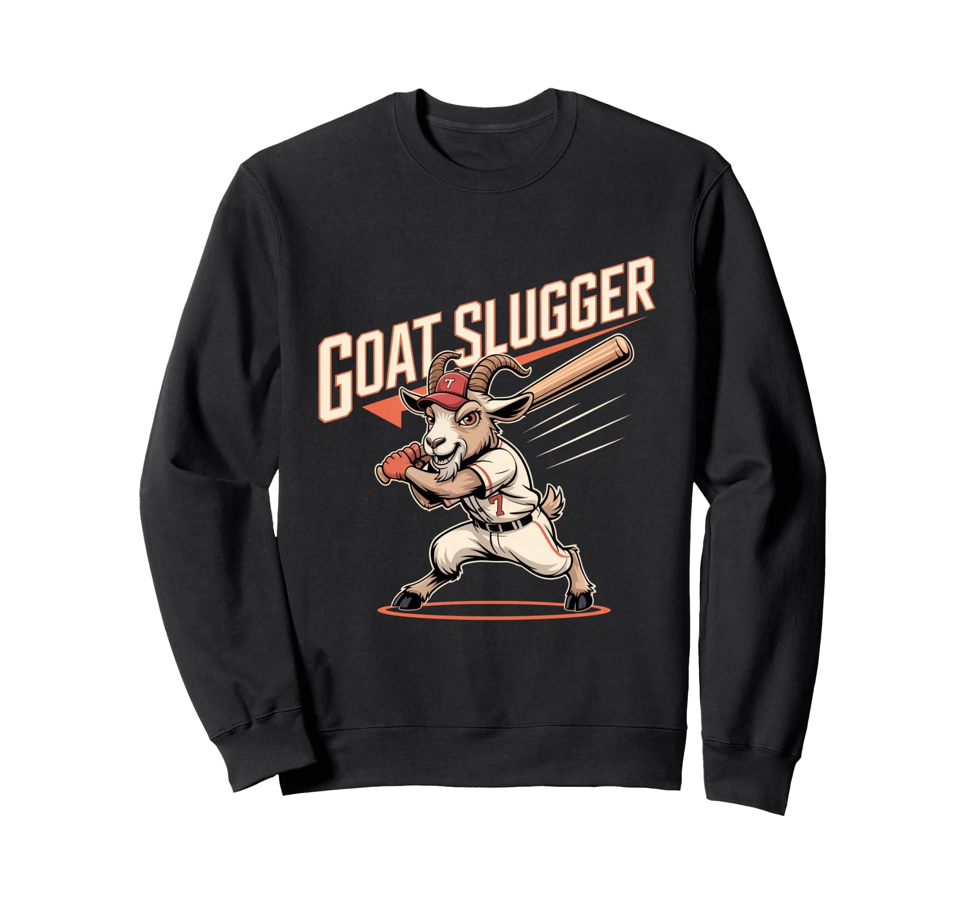Goat Slugger Baseball Power Sweatshirt - Casual Everyday Wear for Adults - T-Shirt, Sweatshirt, Hoodie