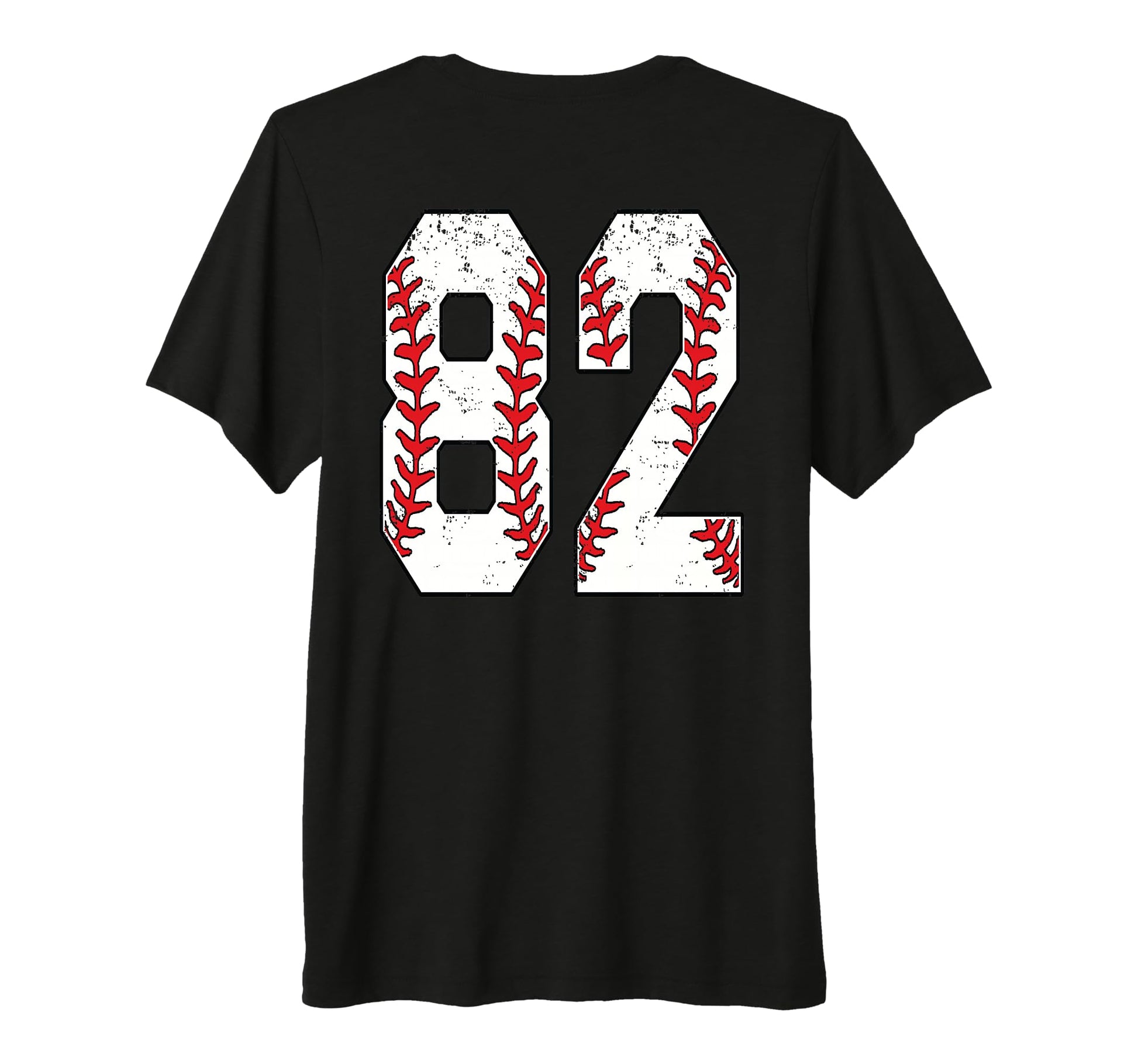 Number 82 Baseball Jersey Number 82 Back T-Shirt - Novelty Apparel Unisex - T-Shirt, Sweatshirt, Hoodie
