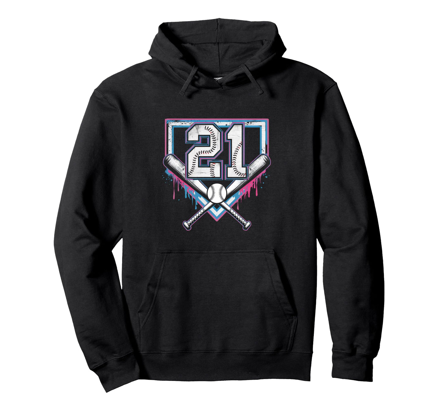 21Th Birthday Baseball Home Ice Cream Hoodie - Streetwear Style Men Women - T-Shirt, Sweatshirt, Hoodie