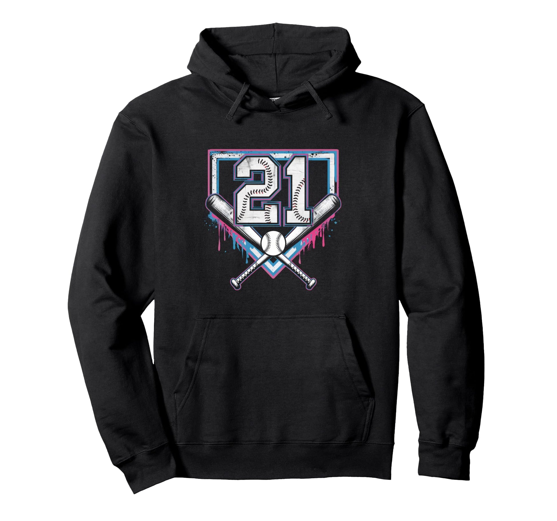 21Th Birthday Baseball Home Ice Cream Hoodie - Streetwear Style Men Women - T-Shirt, Sweatshirt, Hoodie