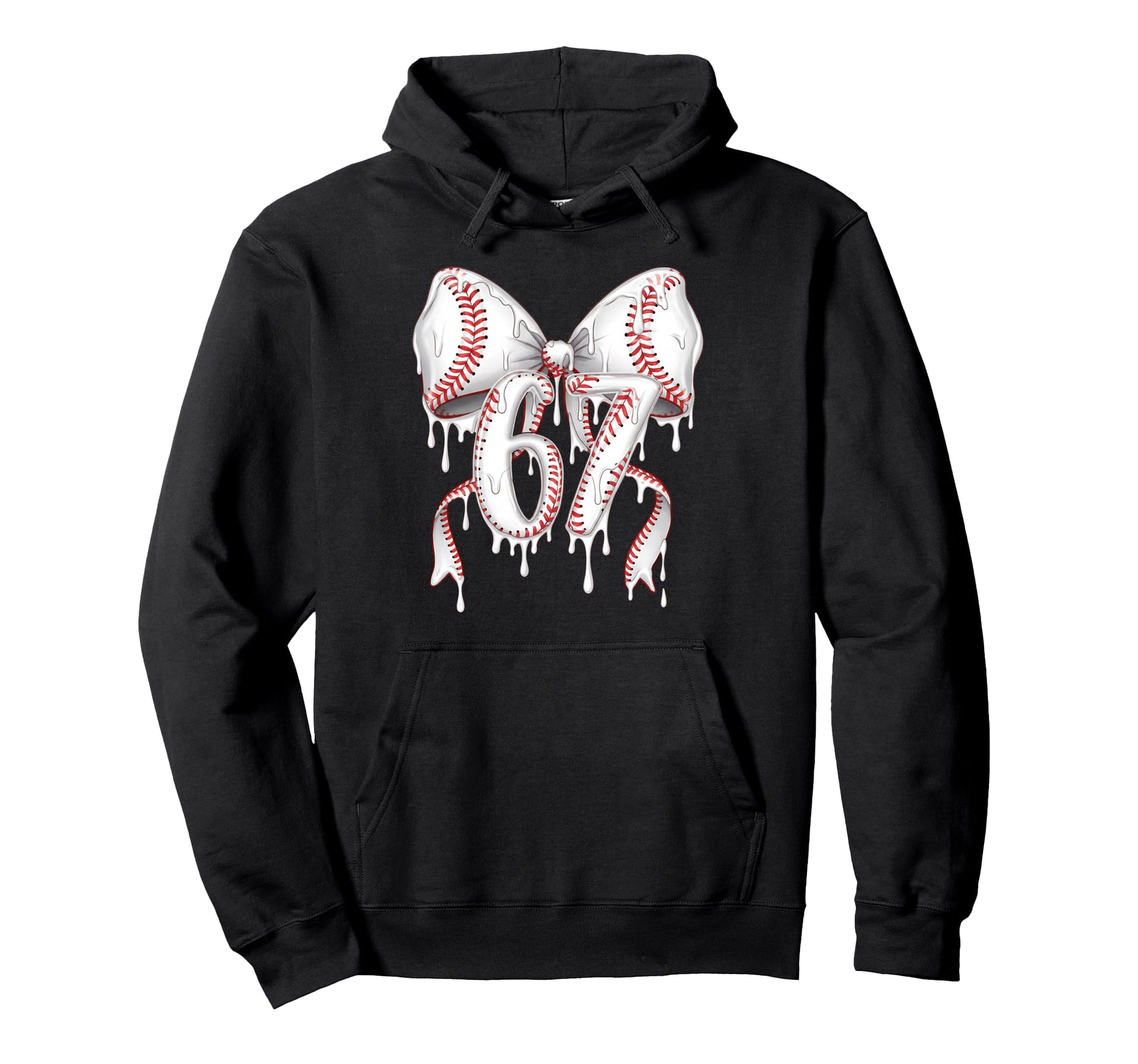 Funny 67 Meme Coquette Bow Baseball Gen Hoodie - Fun Novelty Design Unisex - T-Shirt, Sweatshirt, Hoodie