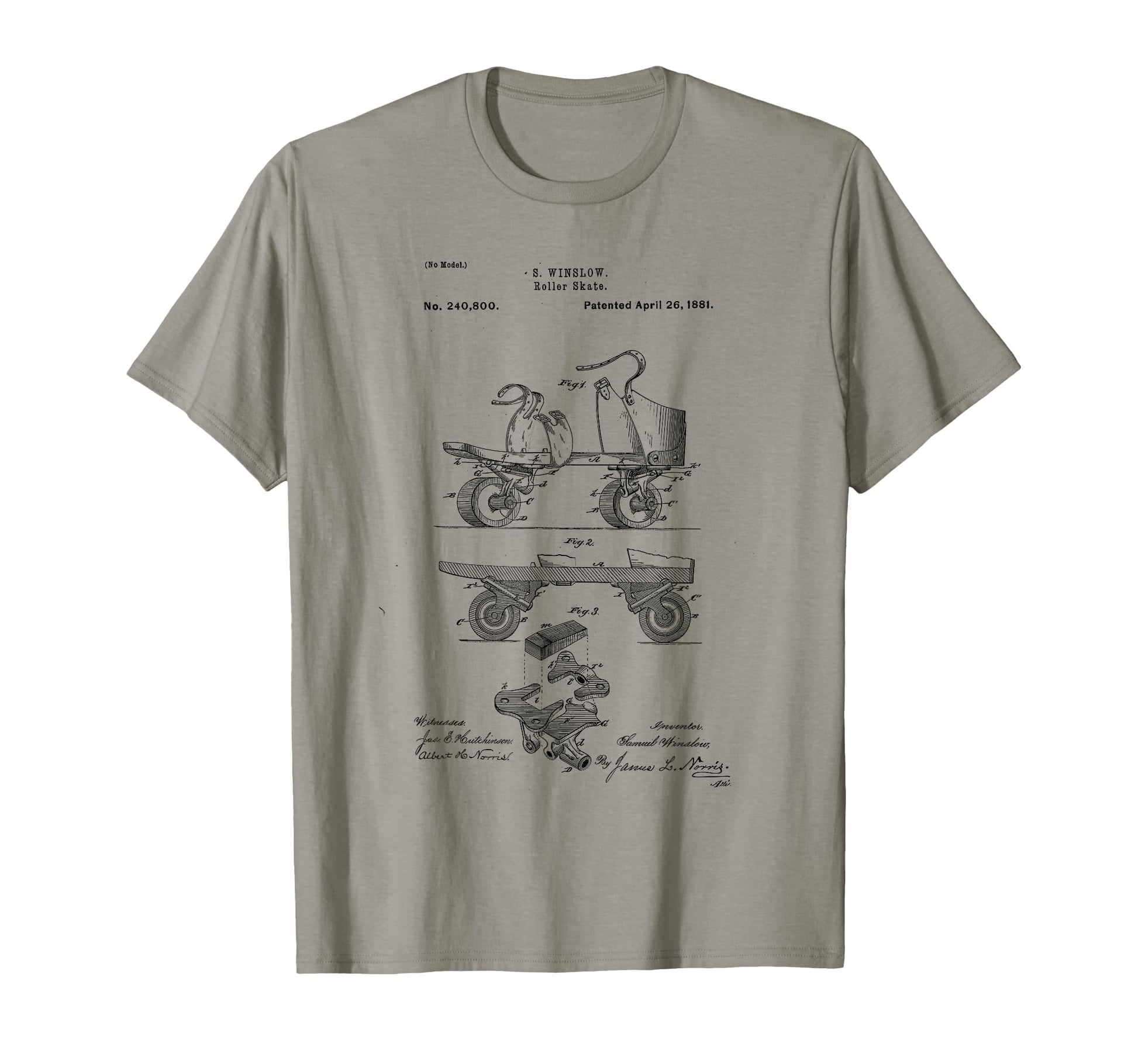 Roller Skate Patent Blueprint Roller T-Shirt - Graphic Print for Adults - T-Shirt, Sweatshirt, Hoodie