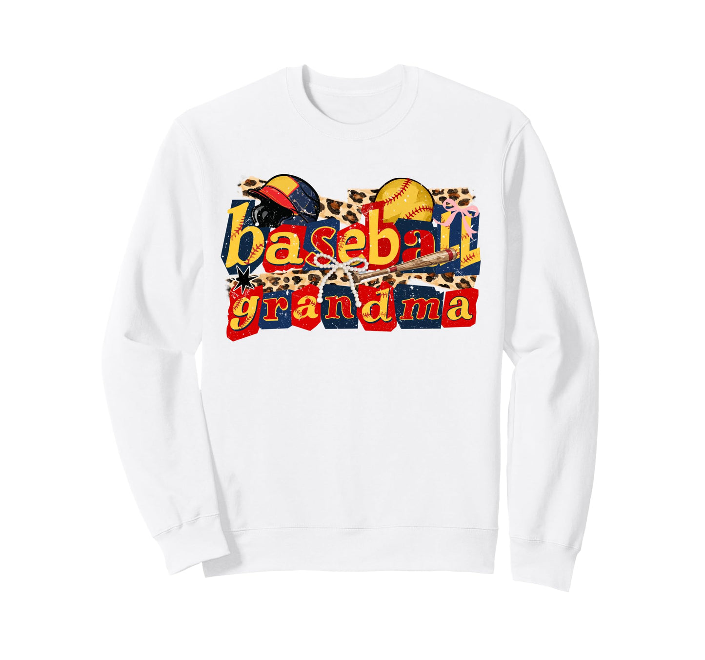 Baseball Grandma Coquette Bow T Sweatshirt - Novelty Apparel Men Women - T-Shirt, Sweatshirt, Hoodie
