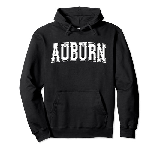 Auburn Me Maine Usa Sports Varsity Hoodie - Minimalist Print Men Women - T-Shirt, Sweatshirt, Hoodie