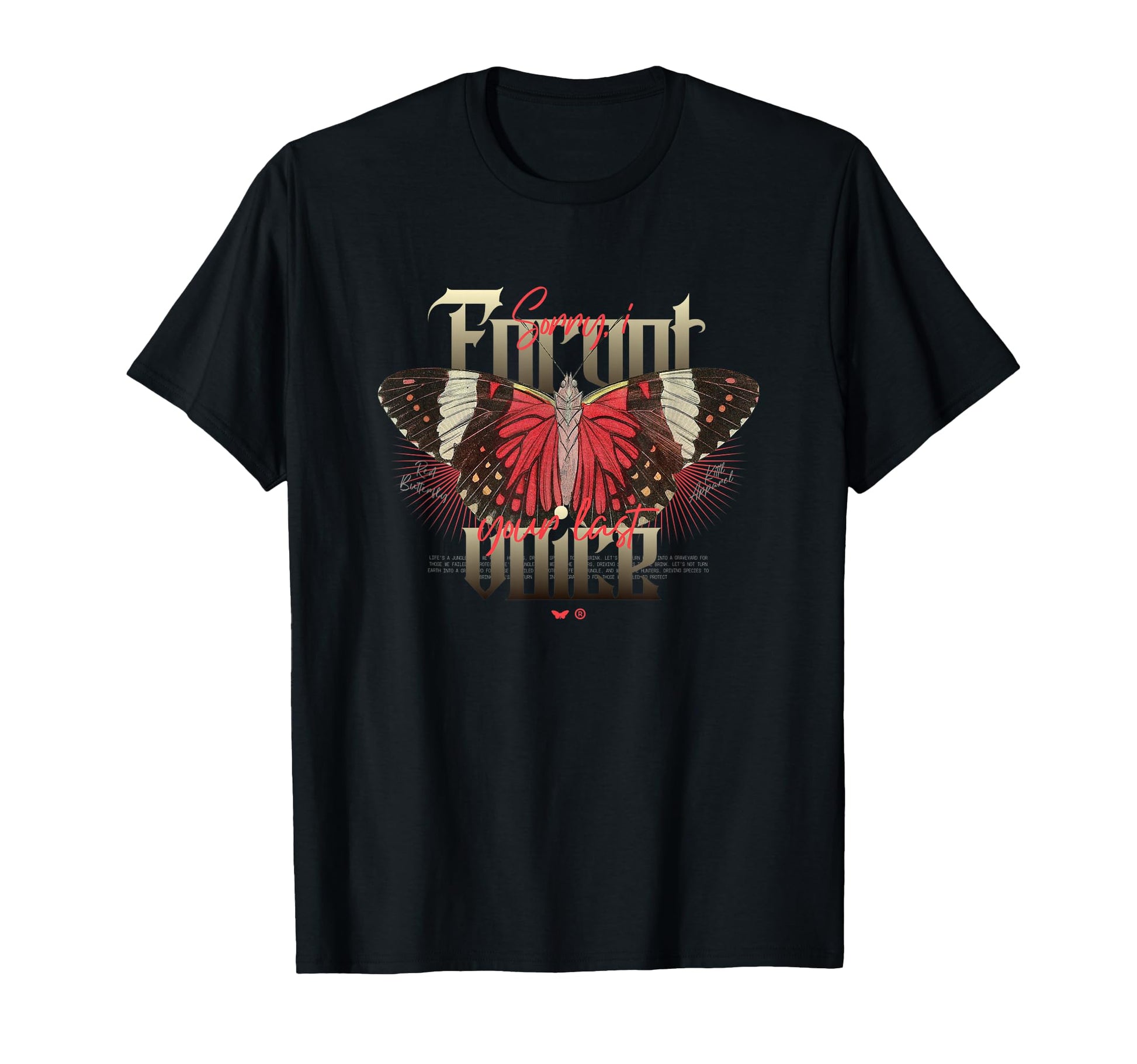 Butterfly Y2K Grunge Aesthetic T-Shirt - Trendy Graphic Men Women - T-Shirt, Sweatshirt, Hoodie