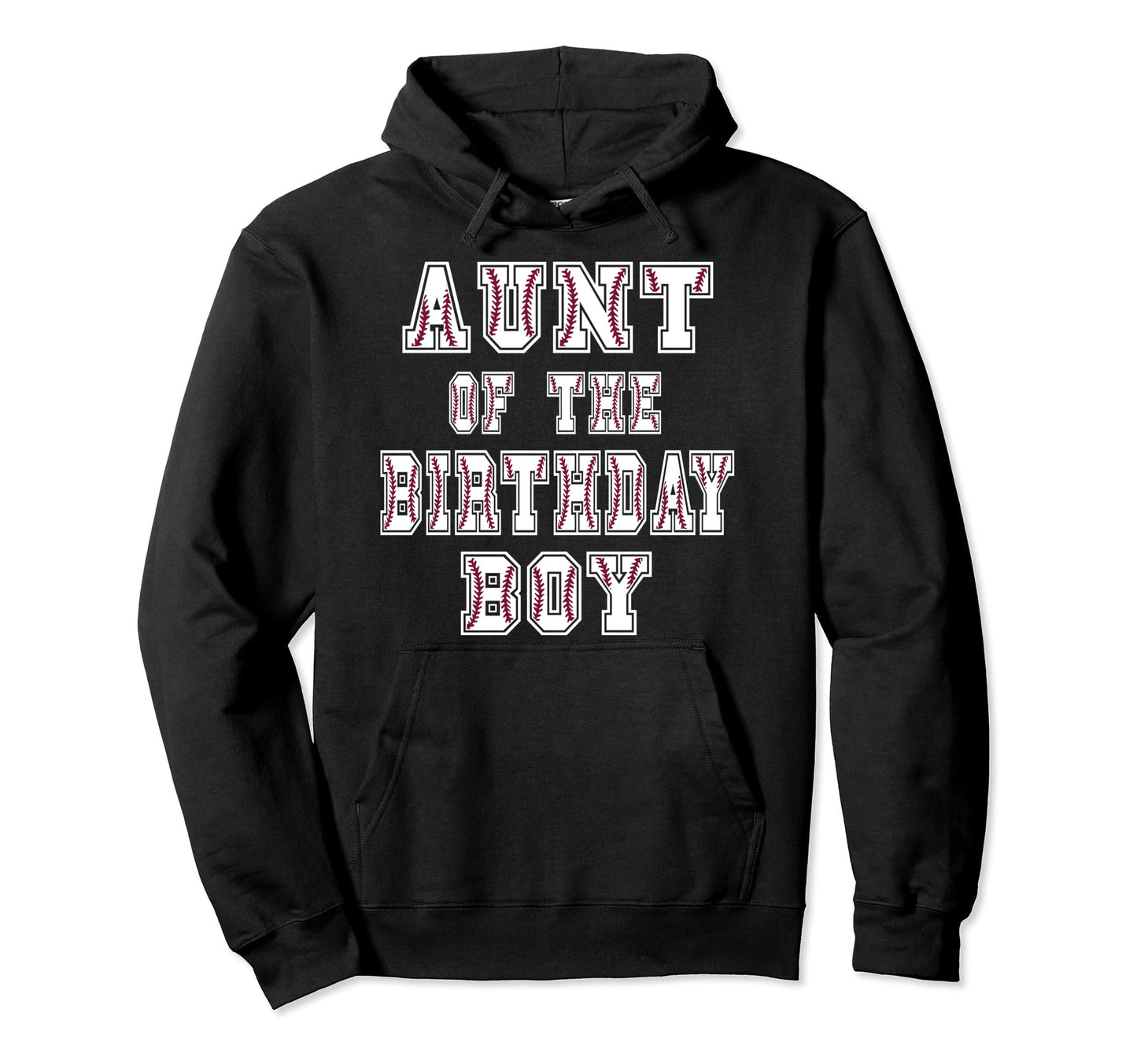 Aunt Birthday Baller Baseball Themed Party Hoodie - Graphic Print Unisex - T-Shirt, Sweatshirt, Hoodie