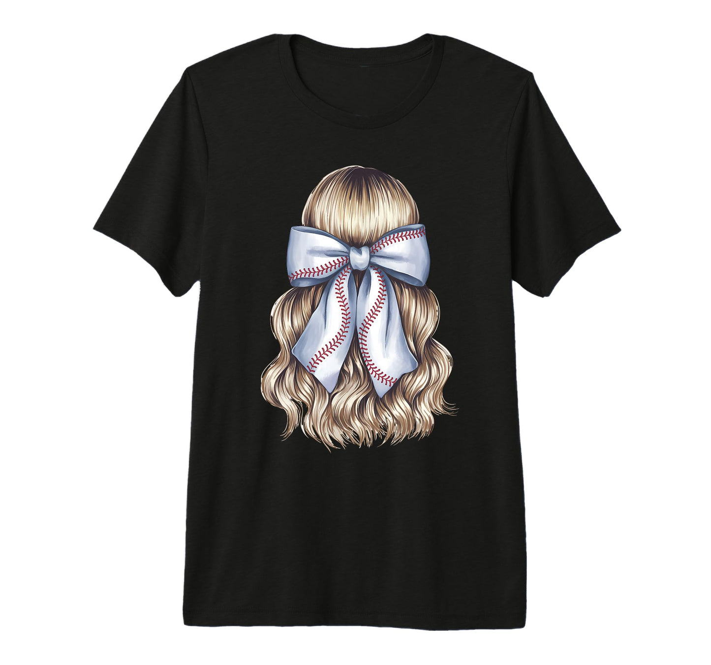 Baseball Coquette Bow Baseball Mom T-Shirt - Custom Art Print Men Women - T-Shirt, Sweatshirt, Hoodie