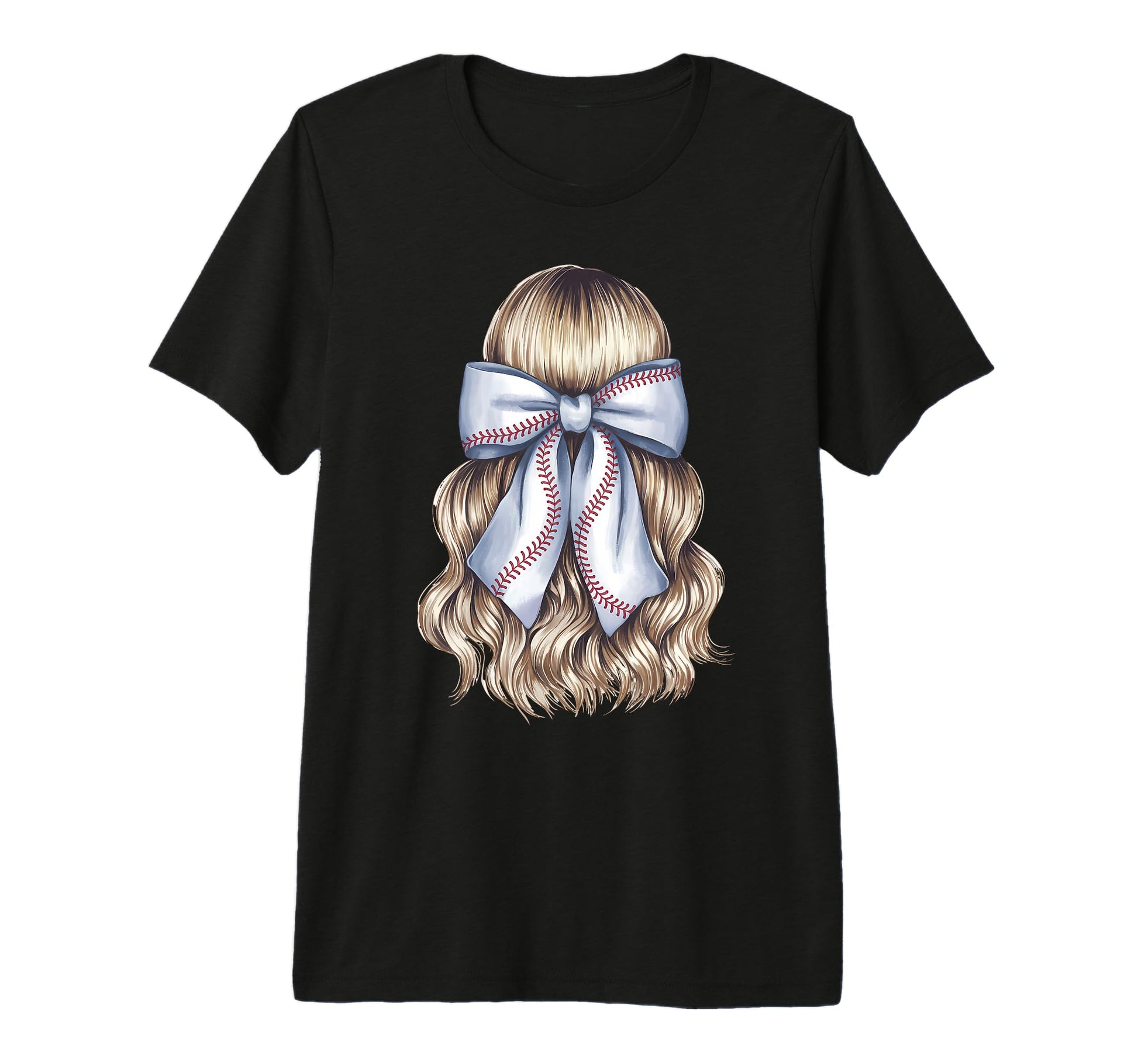 Baseball Coquette Bow Baseball Mom T-Shirt - Custom Art Print Men Women - T-Shirt, Sweatshirt, Hoodie