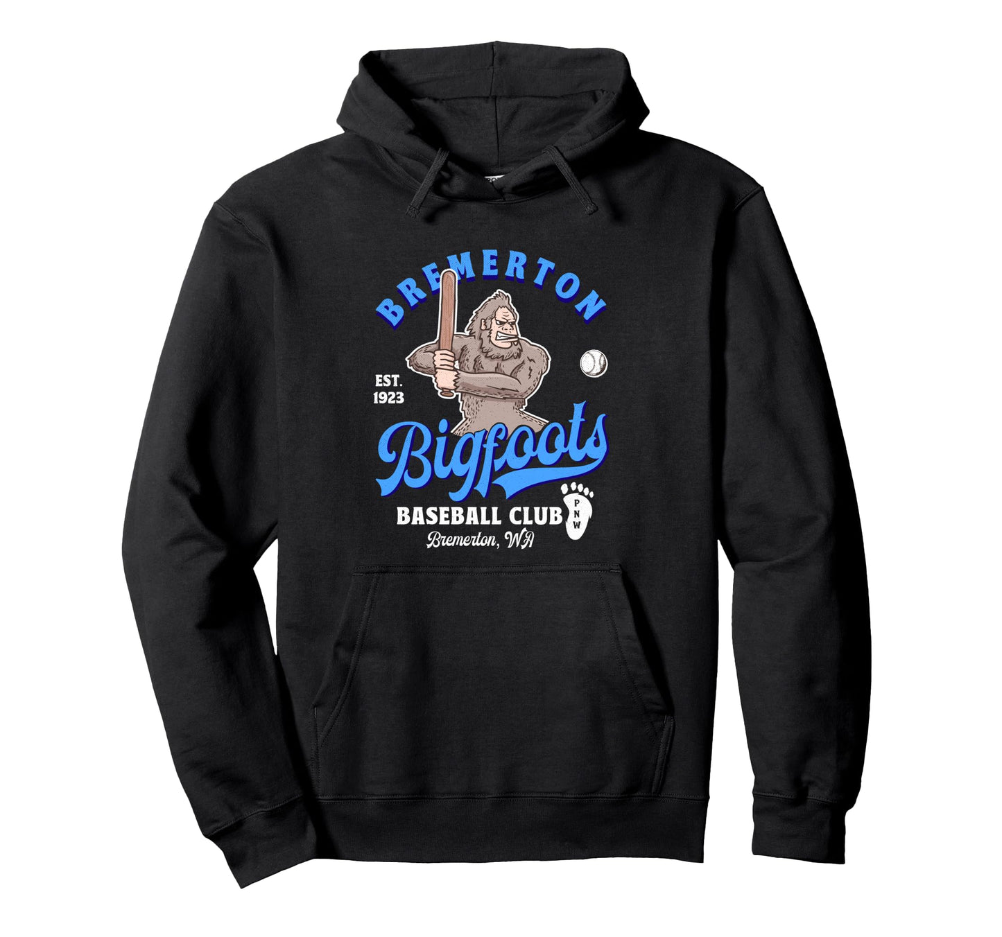Funny Bigfoot Baseball Minor League Hoodie - Aesthetic Graphic for Adults - T-Shirt, Sweatshirt, Hoodie