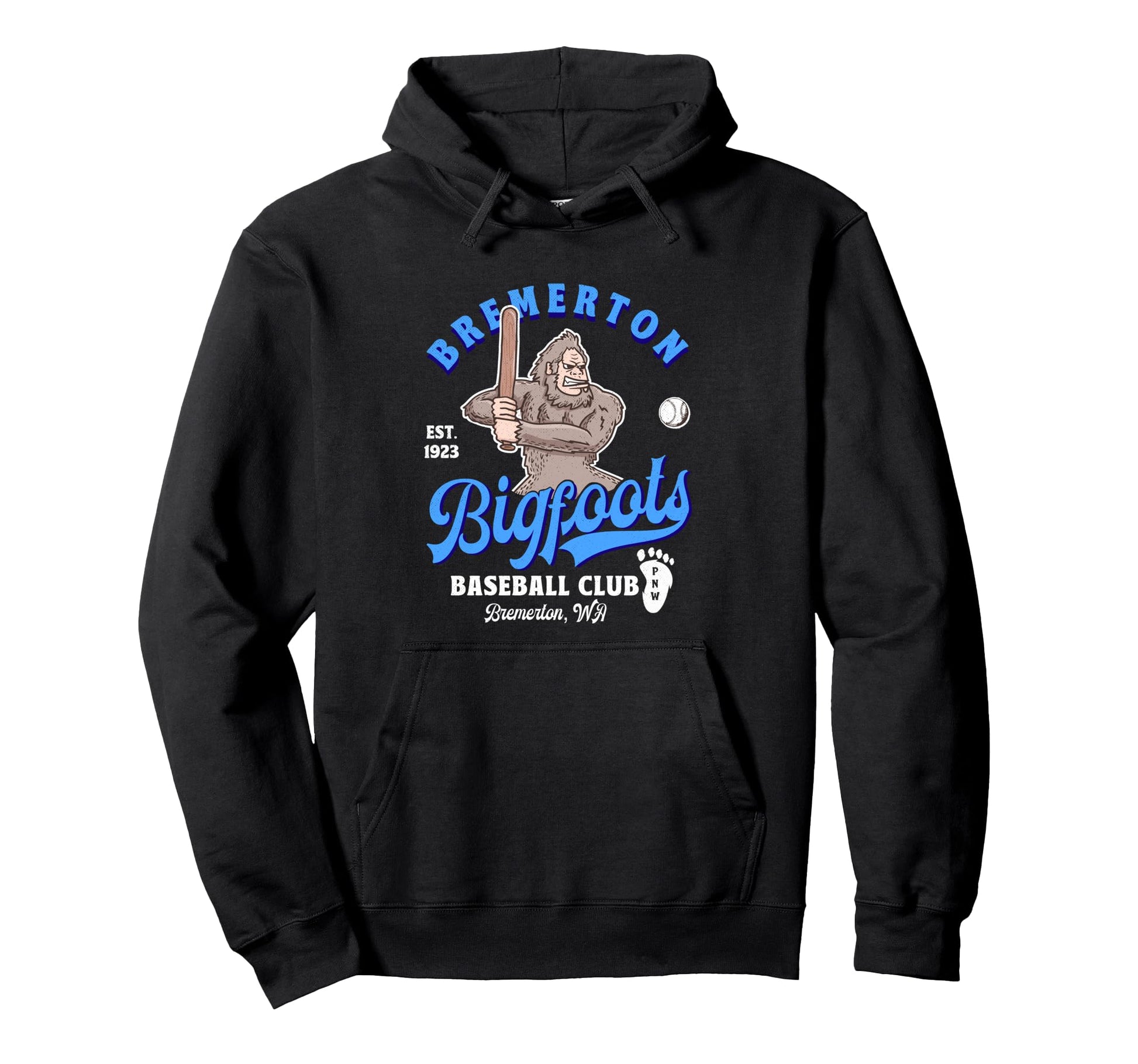 Funny Bigfoot Baseball Minor League Hoodie - Aesthetic Graphic for Adults - T-Shirt, Sweatshirt, Hoodie