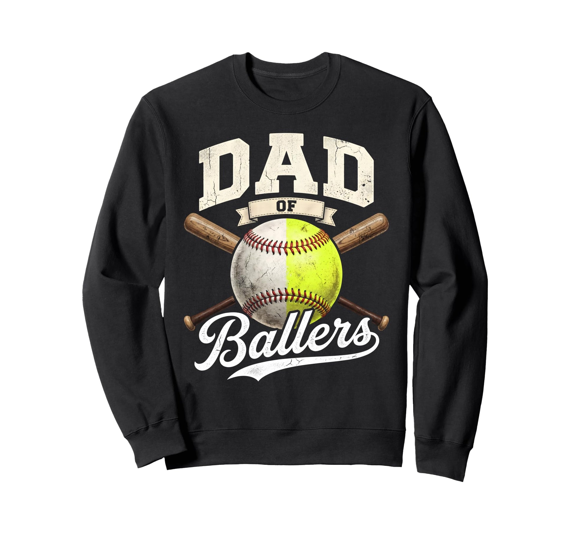 Dad Ballers Baseball Softball Sweatshirt - Minimalist Print Men Women - T-Shirt, Sweatshirt, Hoodie