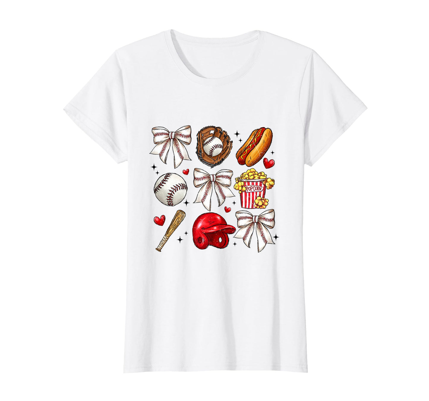 Coquette Baseball Mom Sister Grandma And T-Shirt - Custom Art Print Unisex - T-Shirt, Sweatshirt, Hoodie