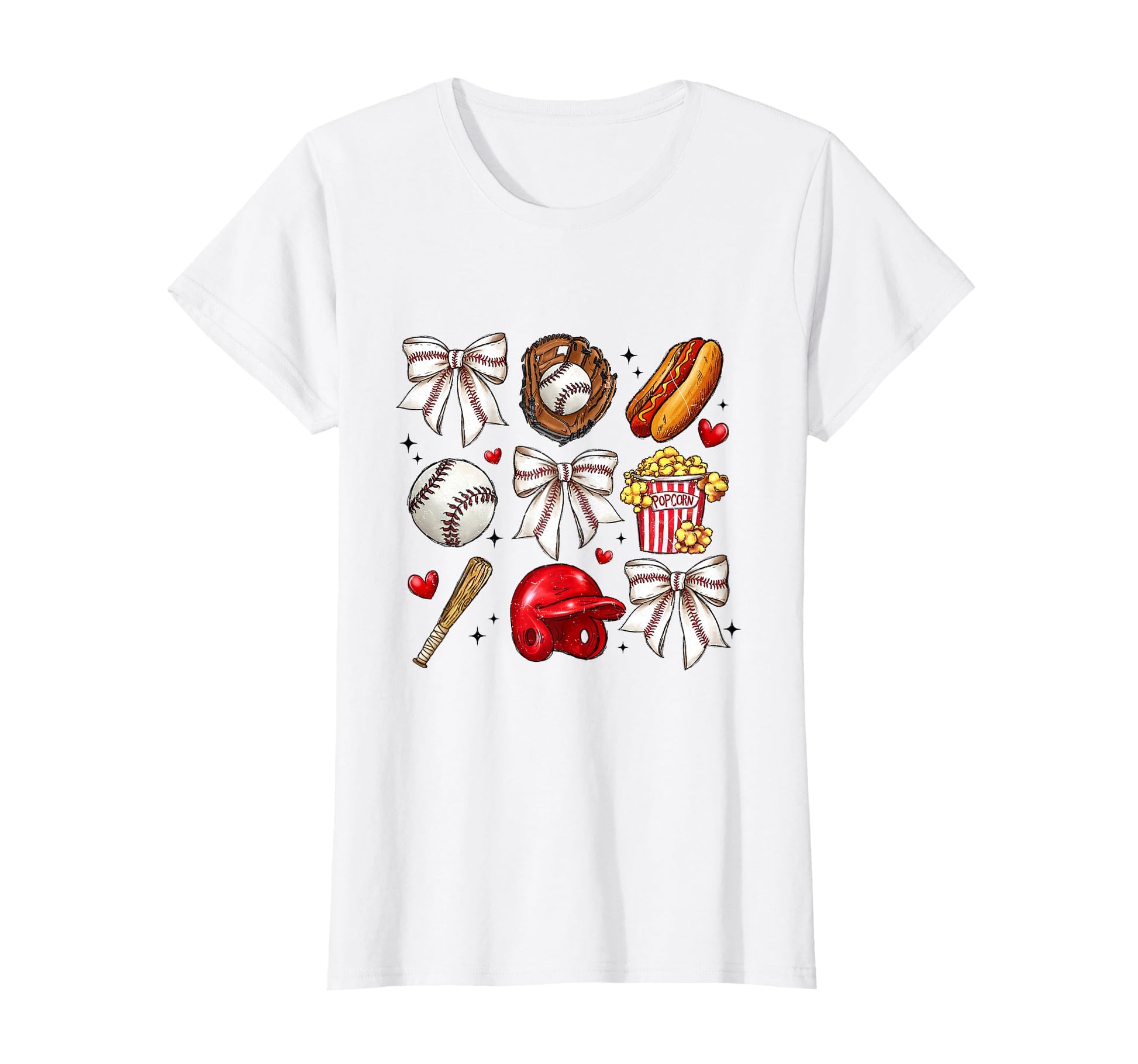 Coquette Baseball Mom Sister Grandma And T-Shirt - Custom Art Print Unisex - T-Shirt, Sweatshirt, Hoodie