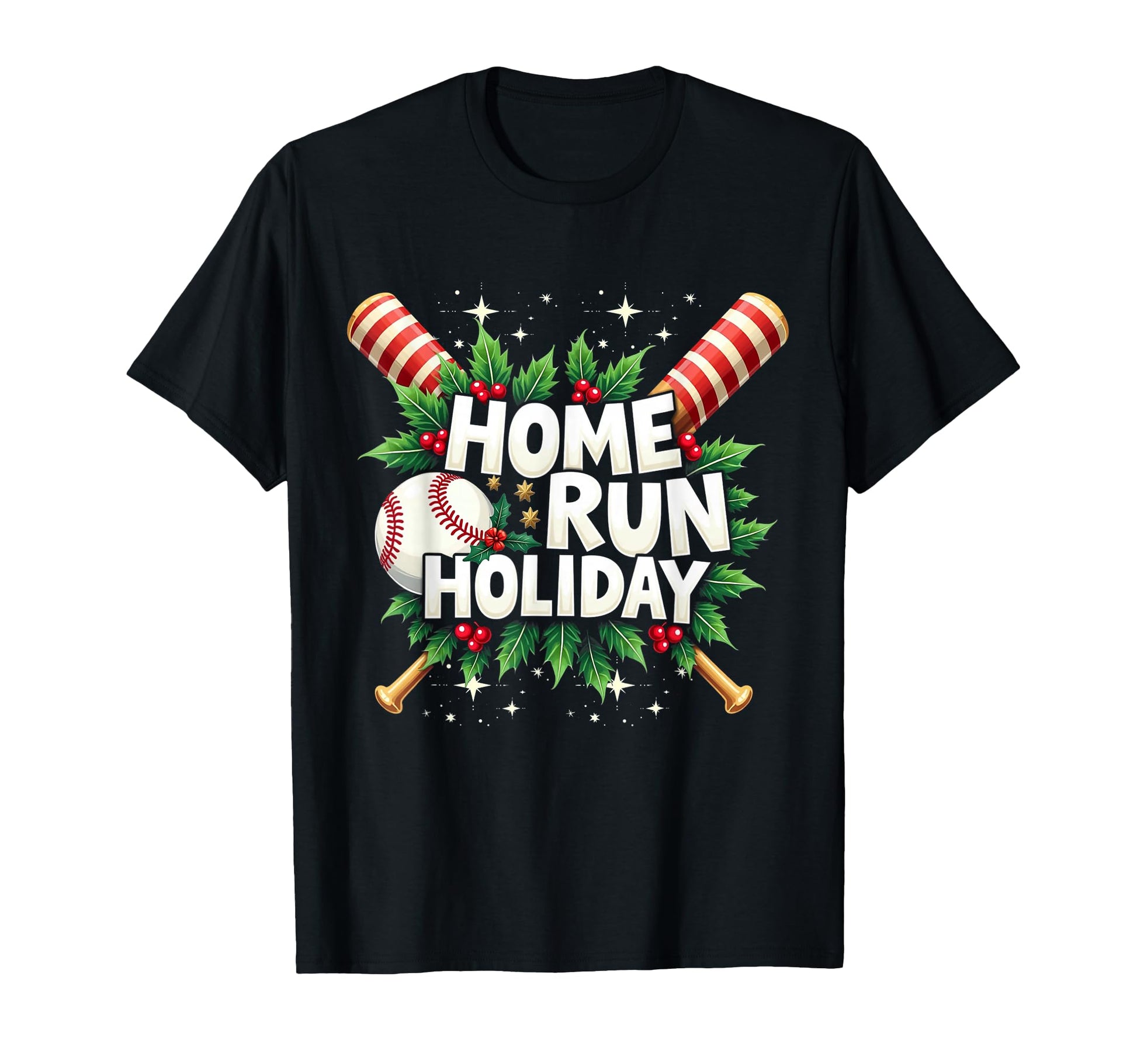 Baseball Homerun Holiday Baseball T-Shirt - Novelty Apparel Men Women - T-Shirt, Sweatshirt, Hoodie