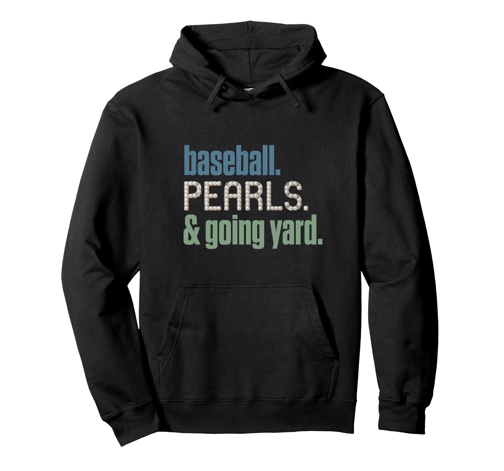 Mens Baseball Pearls Going Yard Hoodie - Aesthetic Graphic Men Women - T-Shirt, Sweatshirt, Hoodie