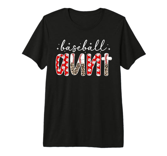 Baseball Aunt Leopard Aunt Baseball Player T-Shirt - Trendy Graphic Unisex - T-Shirt, Sweatshirt, Hoodie