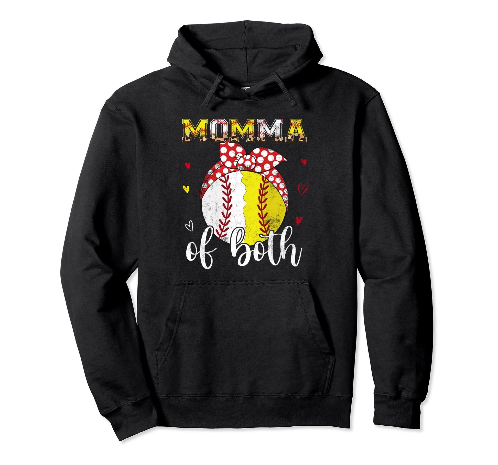 Momma Both Baseball Softball Bandana Hoodie - Streetwear Style Unisex - T-Shirt, Sweatshirt, Hoodie