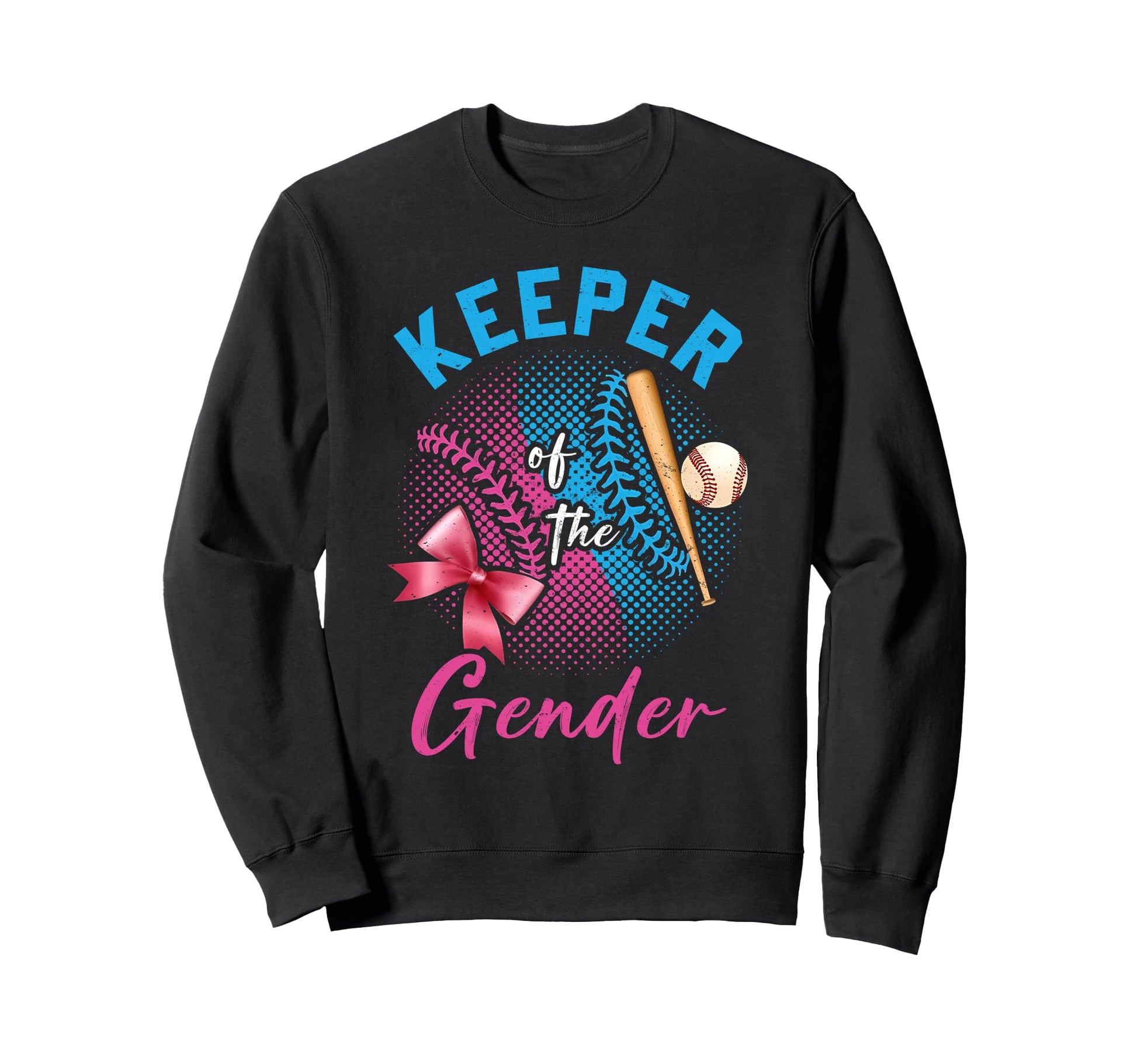 Keeper Gender Baseball Or Bows Sweatshirt - Minimalist Print Men Women - T-Shirt, Sweatshirt, Hoodie