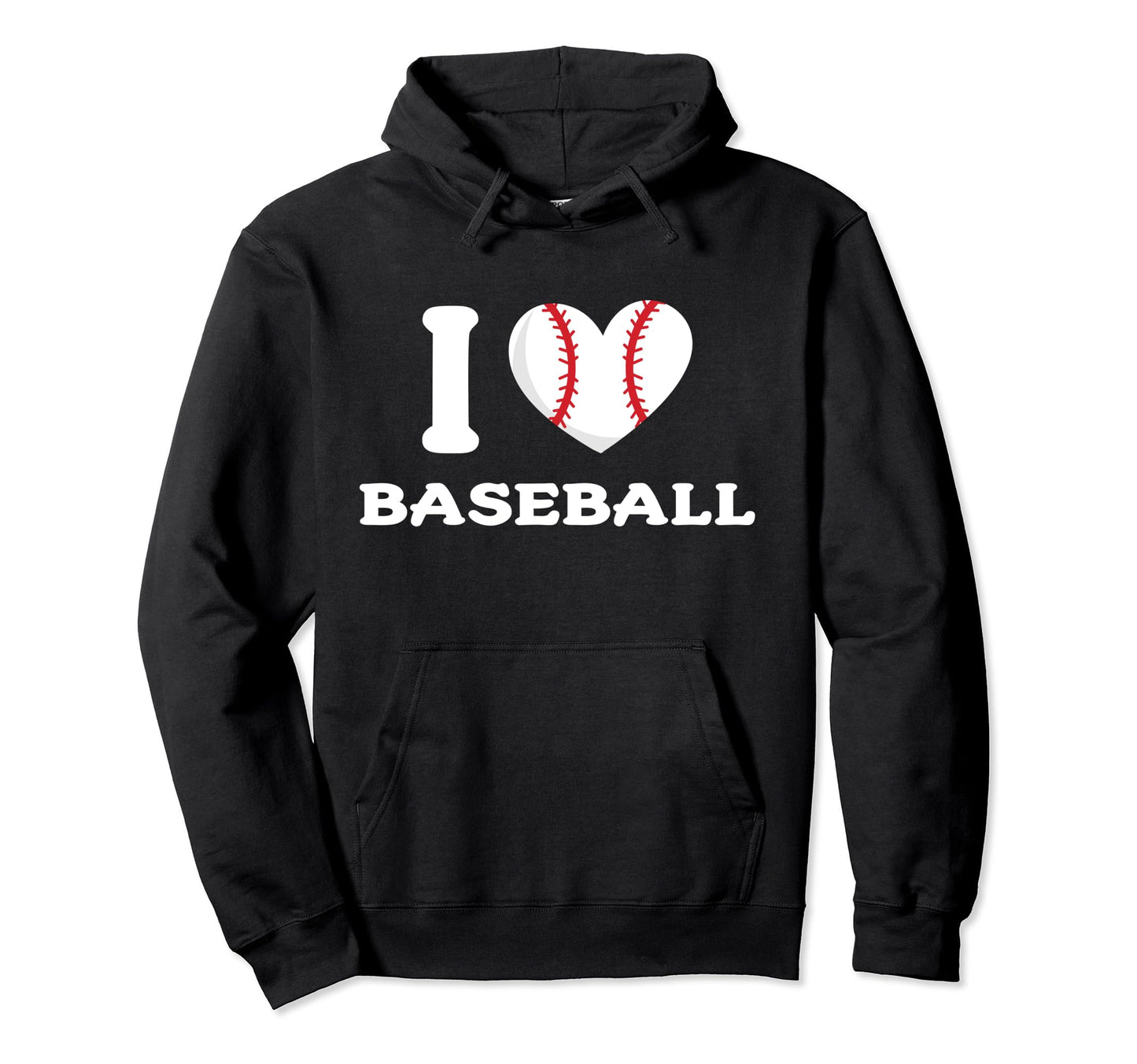 I Love Heart Baseball Hoodie - Aesthetic Graphic Unisex - T-Shirt, Sweatshirt, Hoodie