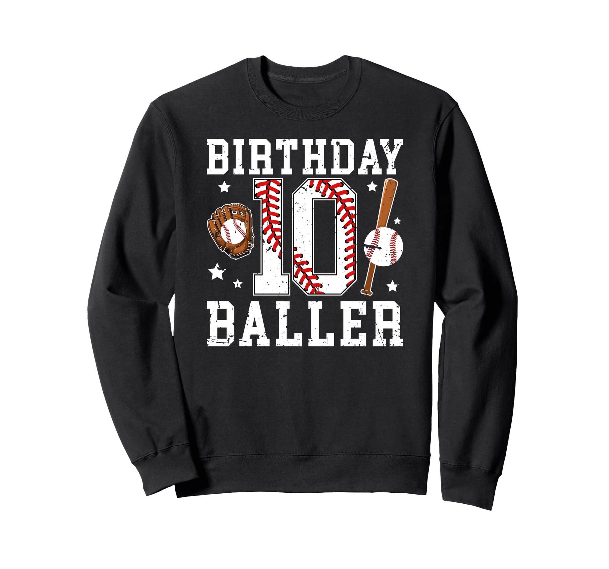 10Th Birthday Baseball Ten Year Old Sweatshirt - Streetwear Style Unisex - T-Shirt, Sweatshirt, Hoodie