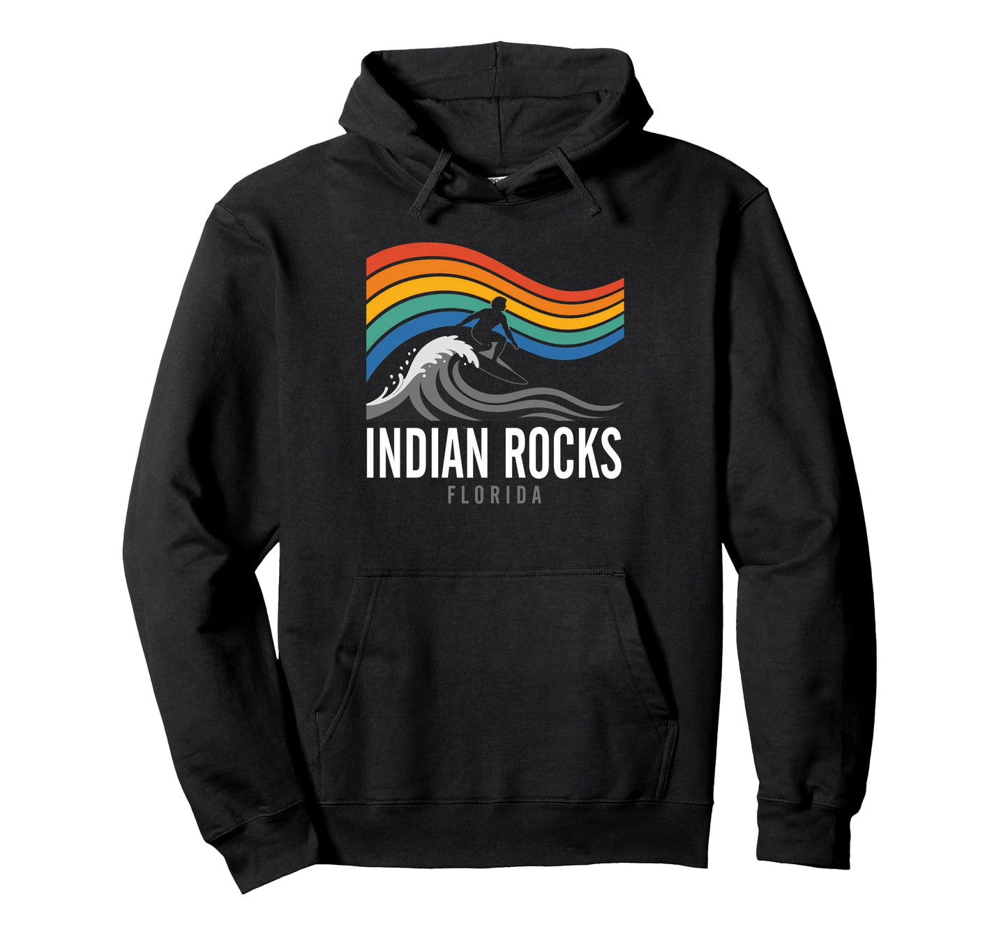 Indian Rocks Beach Florida Surfboarder Hoodie - Streetwear Style Unisex - T-Shirt, Sweatshirt, Hoodie