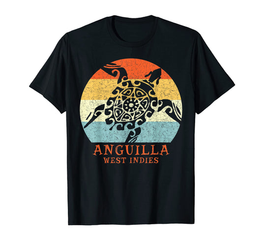 Anguilla West Indies Tribal Turtle T-Shirt - Novelty Apparel for Adults - T-Shirt, Sweatshirt, Hoodie