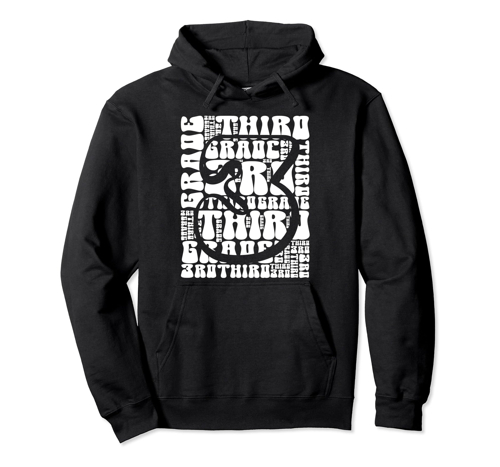 Groovy Third Grade Typography Students Hoodie - Novelty Apparel Unisex - T-Shirt, Sweatshirt, Hoodie