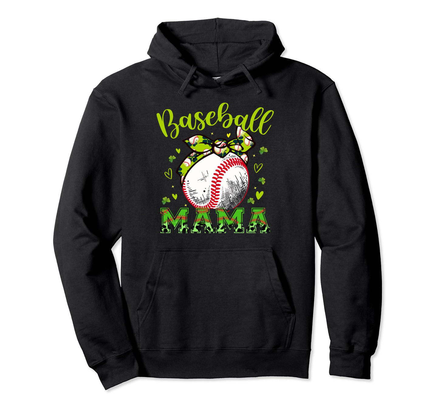 Baseball Mama Headband Leopard Baseball Hoodie - Novelty Apparel Unisex - T-Shirt, Sweatshirt, Hoodie