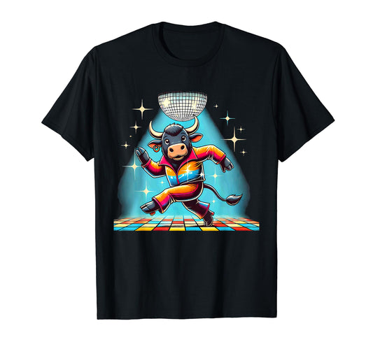 Aesthetic Ox Bull Disco T-Shirt - Novelty Apparel Men Women - T-Shirt, Sweatshirt, Hoodie
