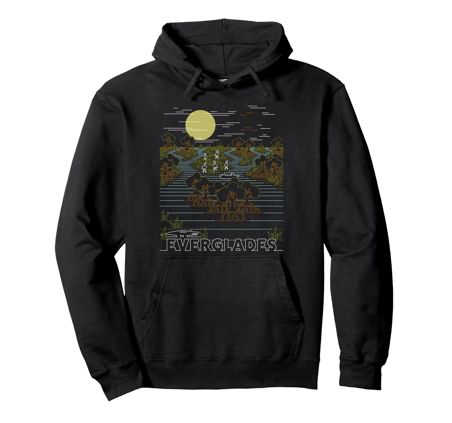 Everglades National Park Florida Hoodie - Graphic Print for Adults - T-Shirt, Sweatshirt, Hoodie