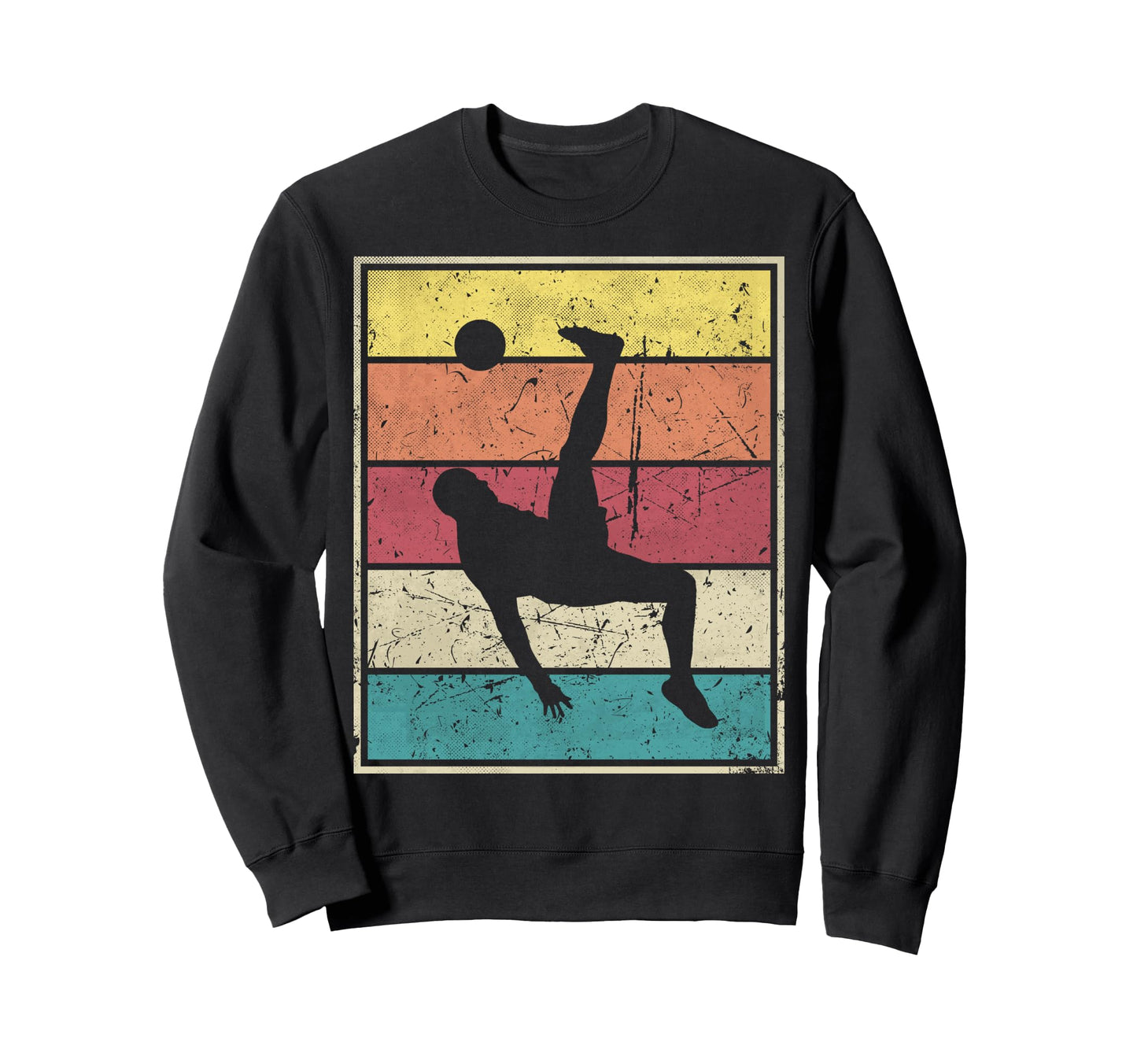 Football Soccer Kick Stripes Sweatshirt - Unique Graphic Men Women - T-Shirt, Sweatshirt, Hoodie