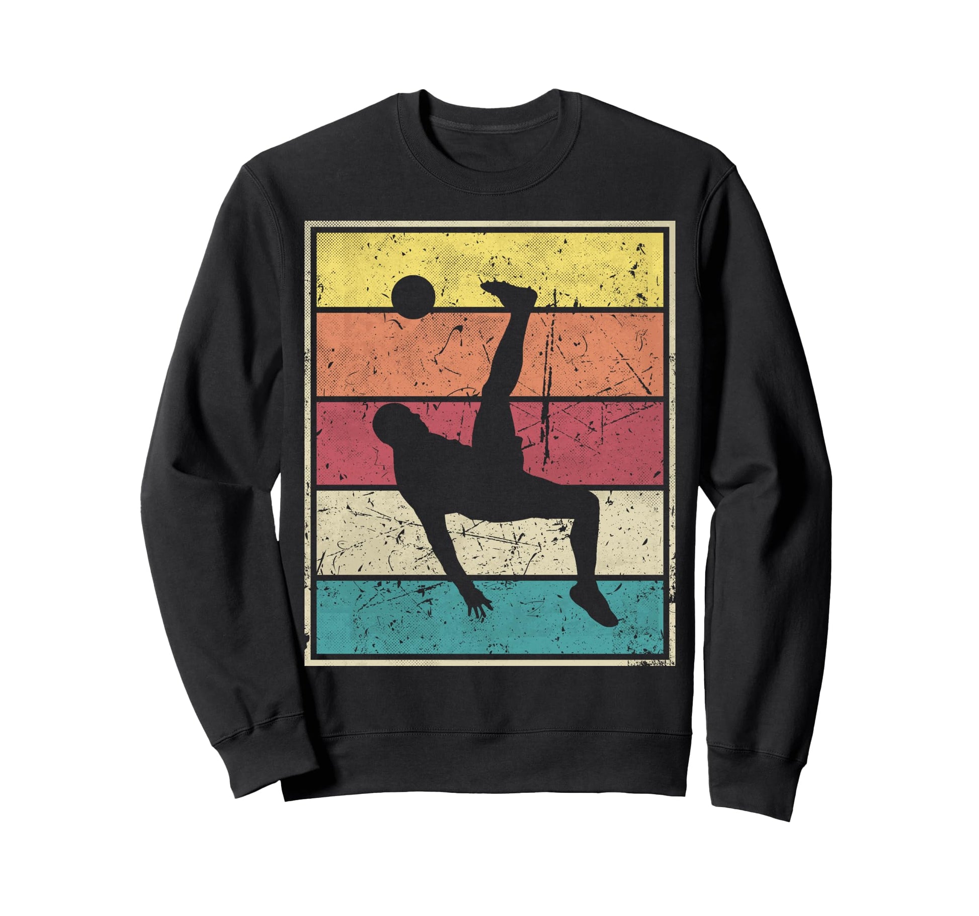 Football Soccer Kick Stripes Sweatshirt - Unique Graphic Men Women - T-Shirt, Sweatshirt, Hoodie