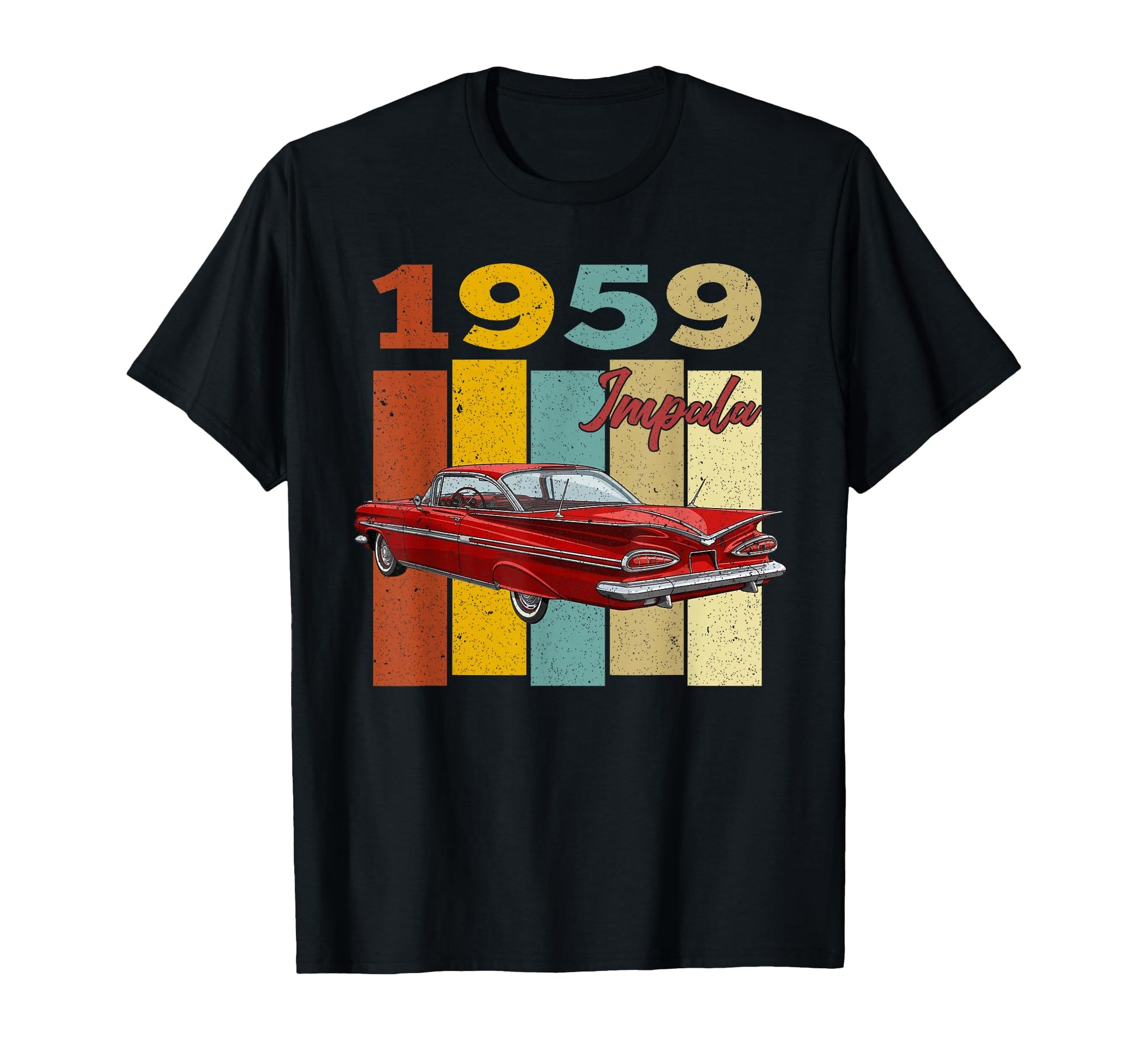 1959 59 Impala Old School Muscle Car Hot Rod T-Shirt - Graphic Print Unisex - T-Shirt, Sweatshirt, Hoodie