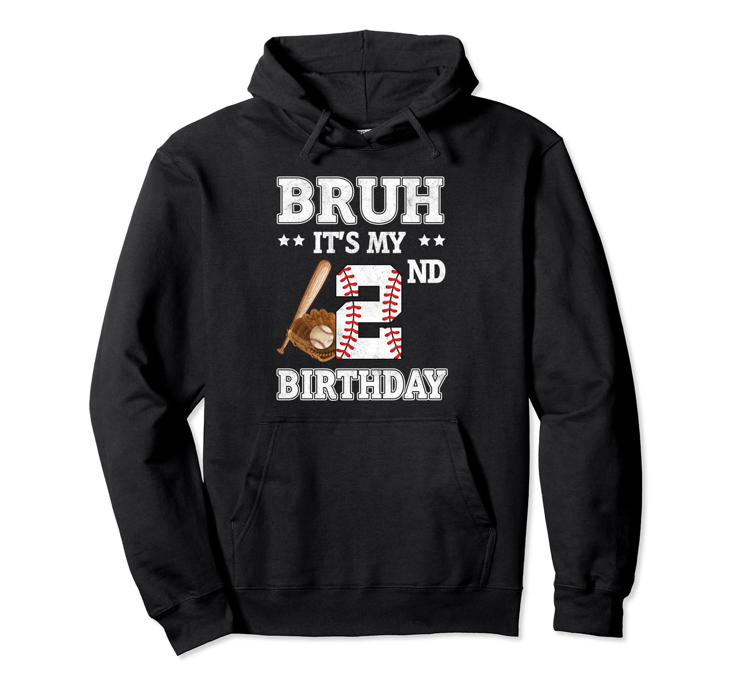 Bruh Its My 2Nd Birthday 2 Year Old Hoodie - Minimalist Print for Adults - T-Shirt, Sweatshirt, Hoodie