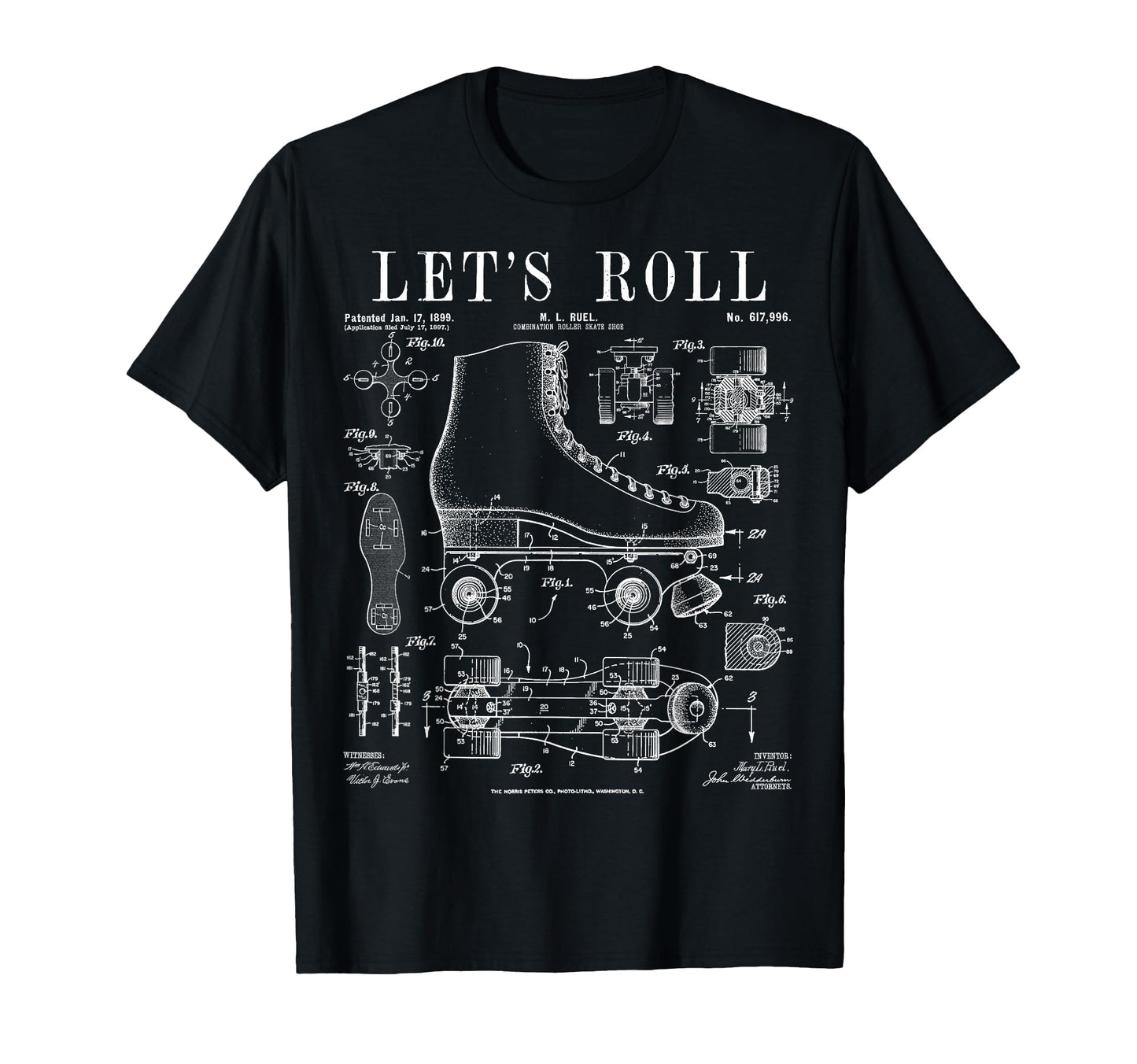 Lets Roll Roller Derby Skating Skater T-Shirt - Aesthetic Graphic Unisex - T-Shirt, Sweatshirt, Hoodie