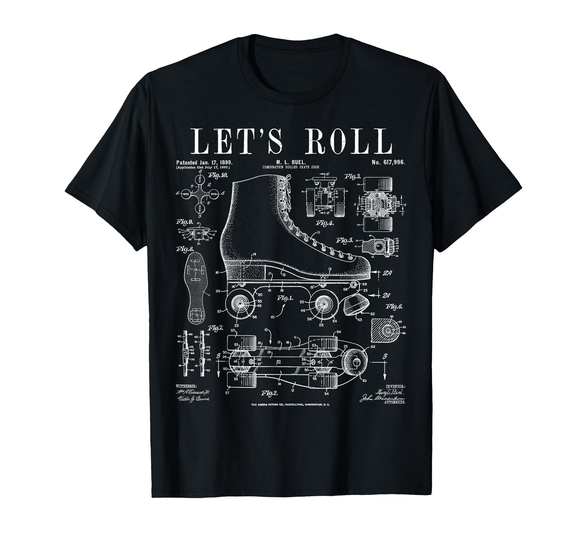 Lets Roll Roller Derby Skating Skater T-Shirt - Aesthetic Graphic Unisex - T-Shirt, Sweatshirt, Hoodie