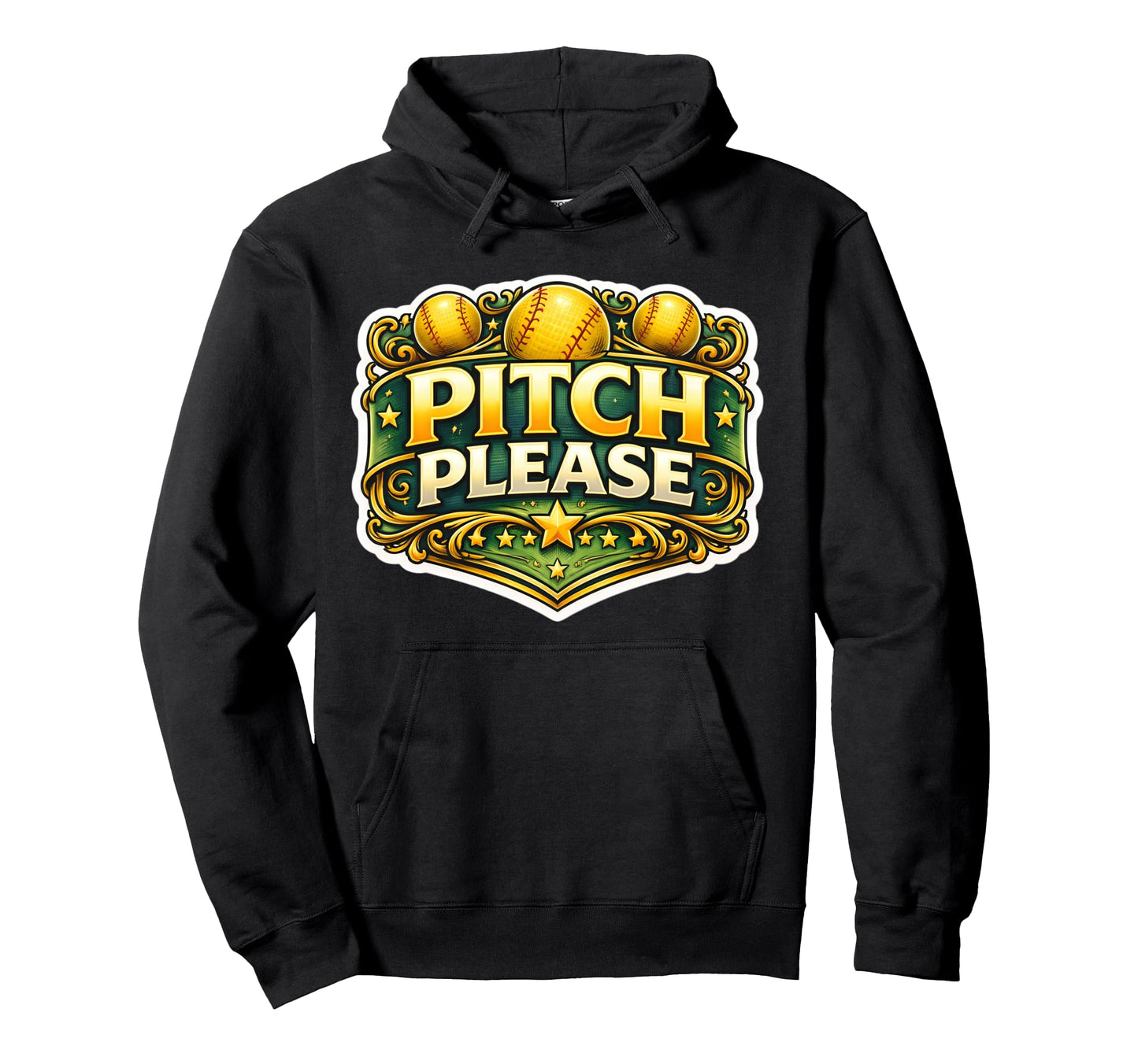 Pitch Please Funny Softball Player Hoodie - Novelty Apparel Men Women - T-Shirt, Sweatshirt, Hoodie