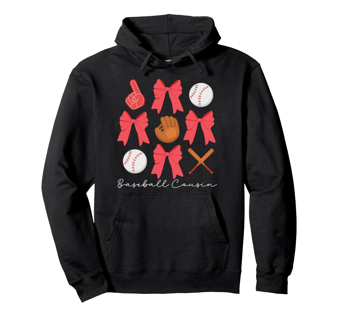 Baseball Cousin Baseball Player Hoodie - Custom Art Print for Adults - T-Shirt, Sweatshirt, Hoodie