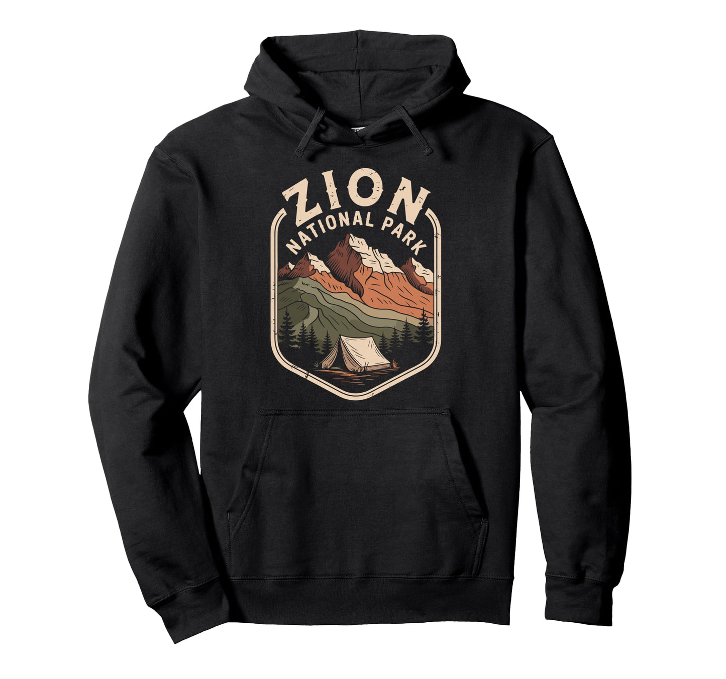 Zion Coordinates Utah National Park Hoodie - Graphic Print Men Women - T-Shirt, Sweatshirt, Hoodie