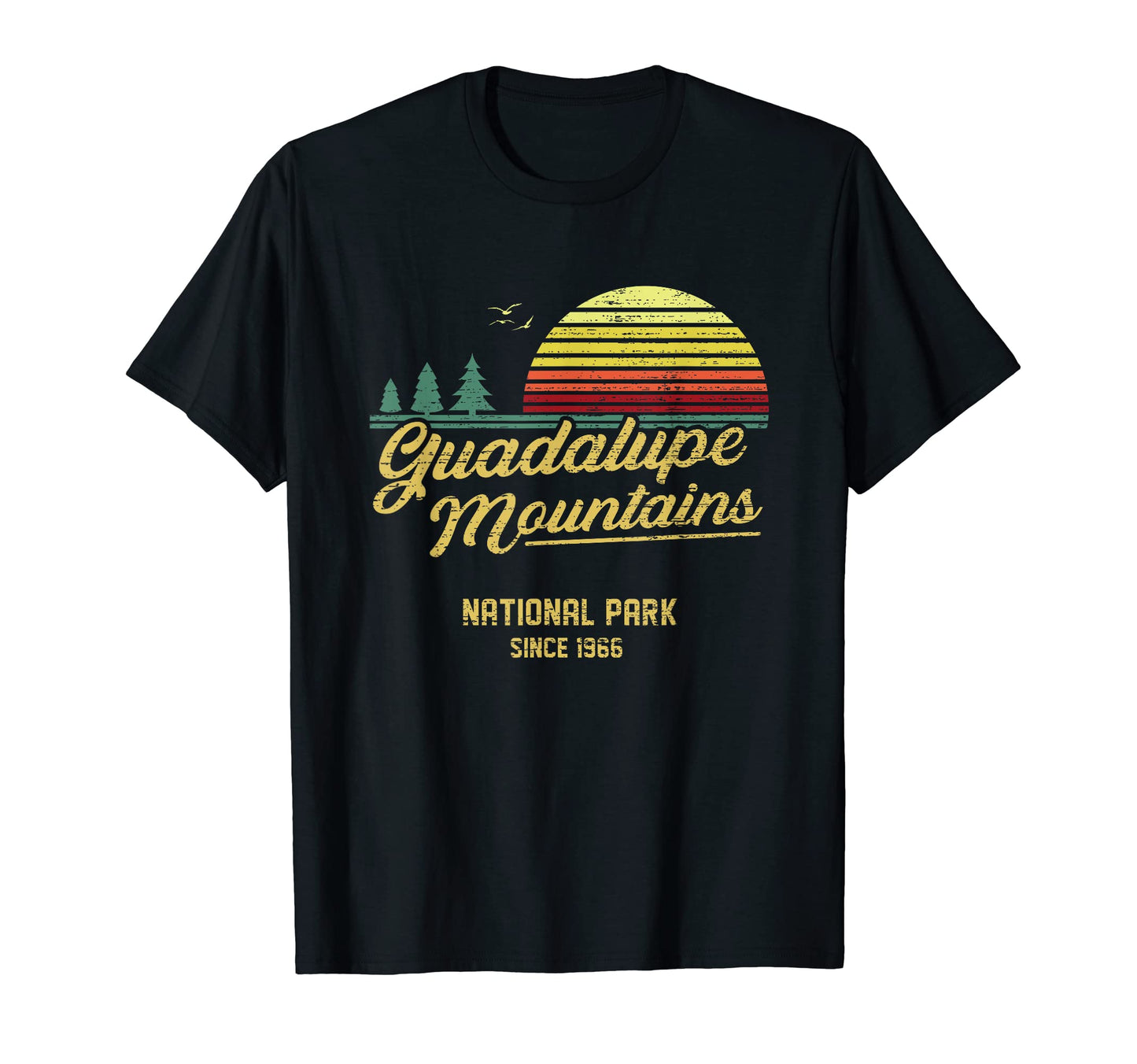 Guadalupe Mountains 1966 Est National T-Shirt - Graphic Print Men Women - T-Shirt, Sweatshirt, Hoodie