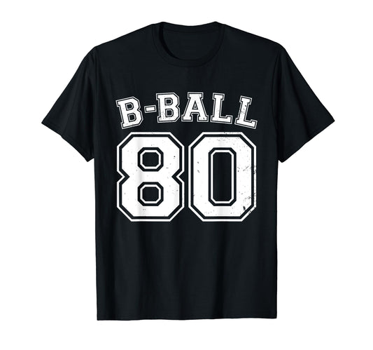 B Ball Basketball Player Number 80 T-Shirt - Trendy Graphic Men Women - T-Shirt, Sweatshirt, Hoodie