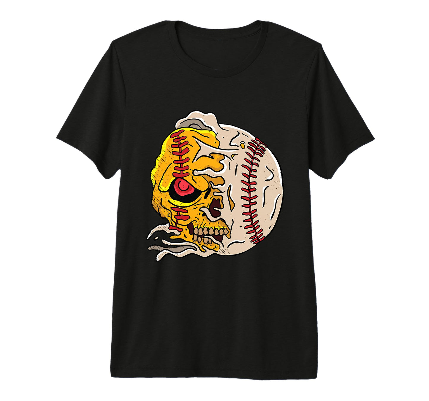 Skull Baseball Skeleton Sports T-Shirt - Minimalist Print for Adults - T-Shirt, Sweatshirt, Hoodie