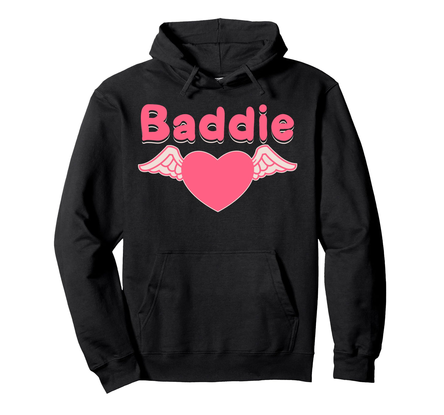 Y2K Aesthetic Baddie Heart Angel Wings Hoodie - Unique Graphic for Adults - T-Shirt, Sweatshirt, Hoodie