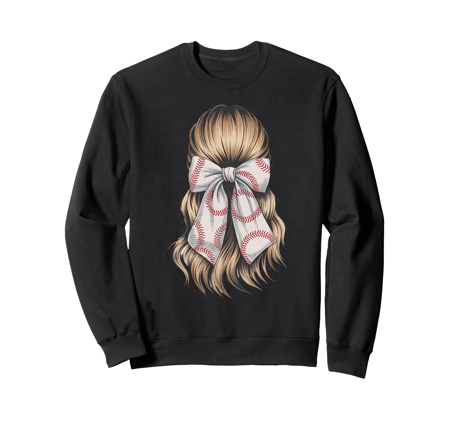 Baseball Coquette Bow Baseball Sweatshirt - Casual Everyday Wear Unisex - T-Shirt, Sweatshirt, Hoodie