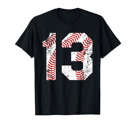 Baseball 13 Jersey Number T-Shirt - Aesthetic Graphic Unisex - T-Shirt, Sweatshirt, Hoodie