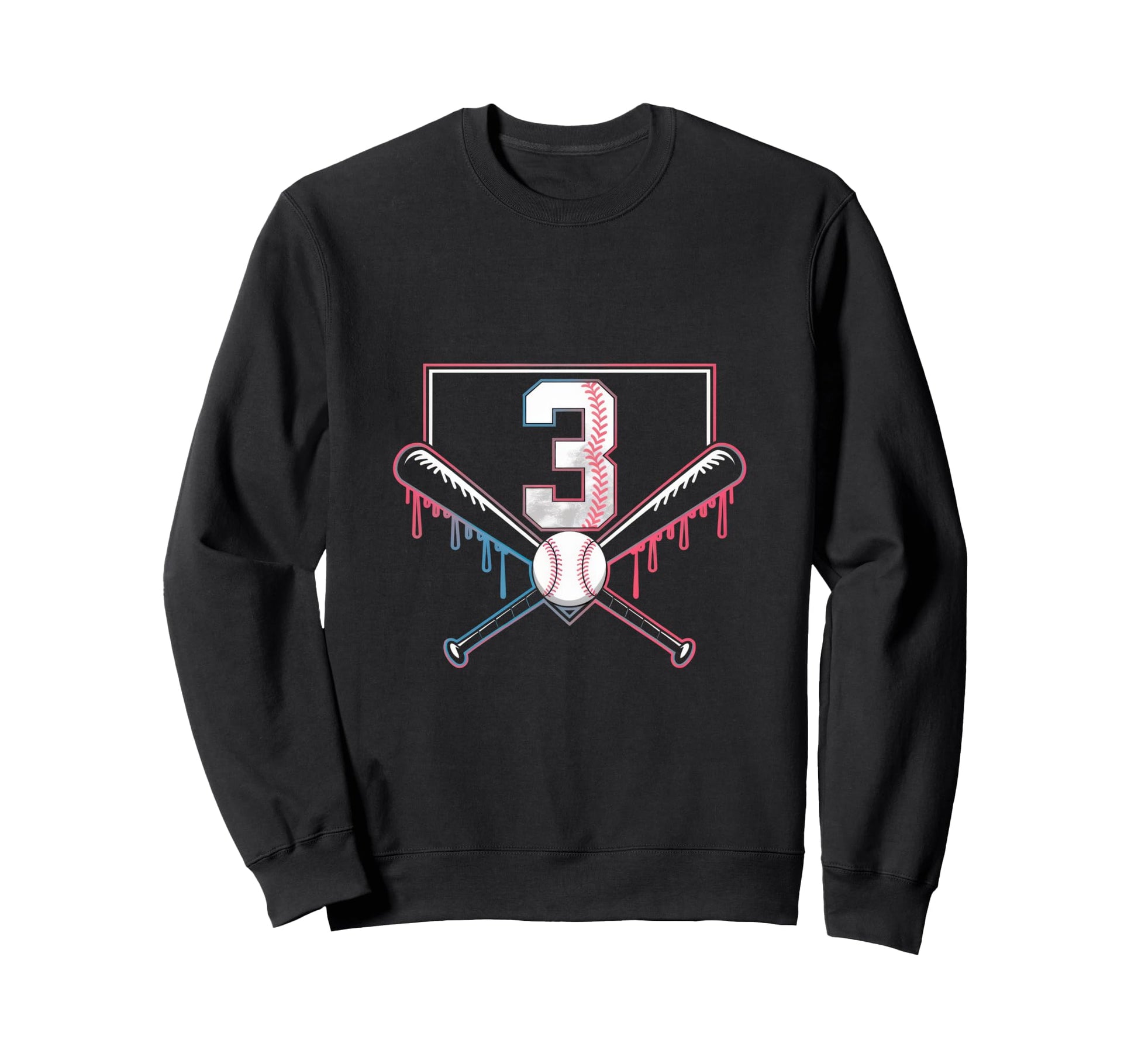 Baseball Home Ice Cream 3Th Birthday Sweatshirt - Graphic Print Unisex - T-Shirt, Sweatshirt, Hoodie