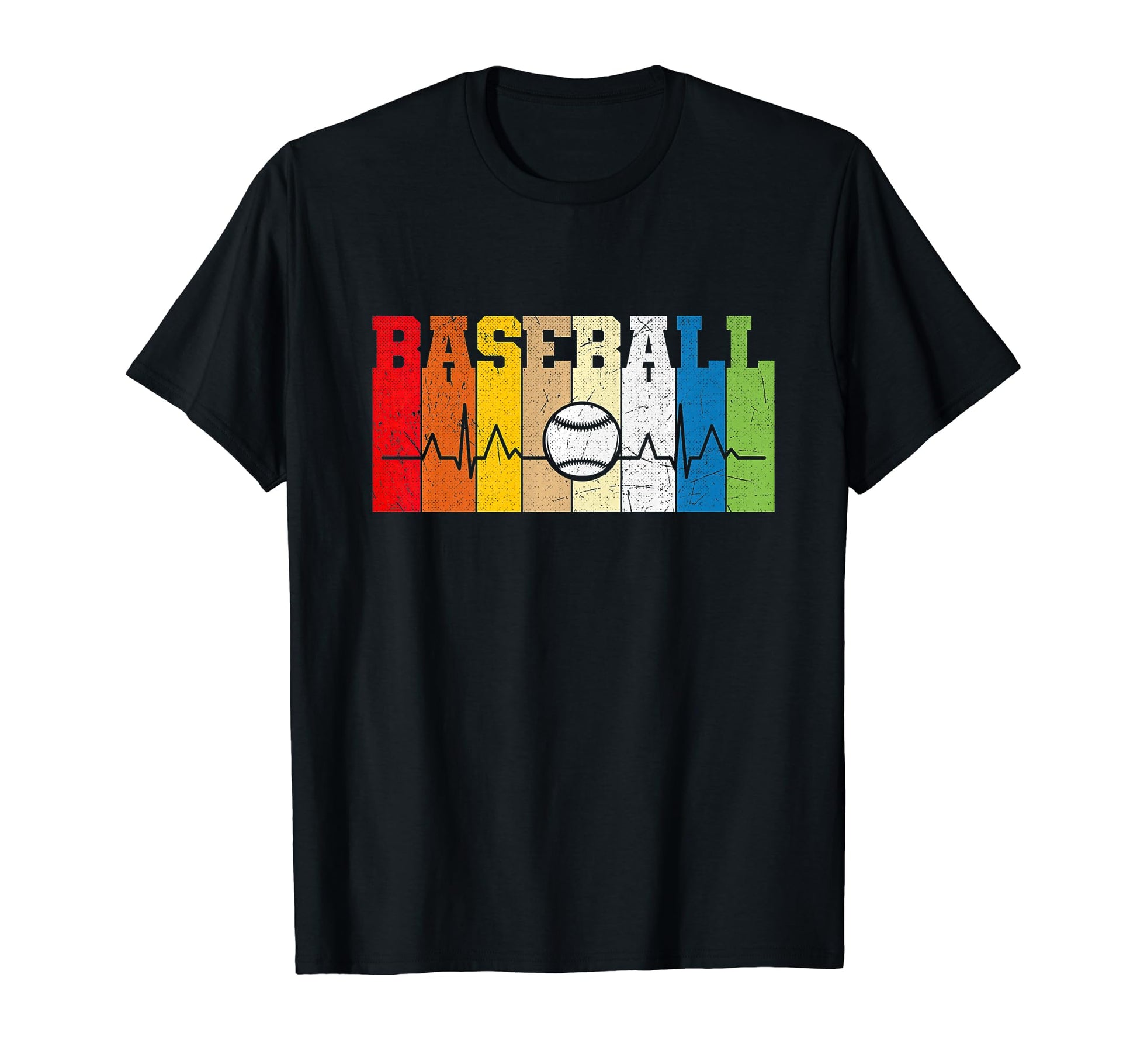 Funny Baseball Heart Beat Sport T-Shirt - Custom Art Print Unisex - T-Shirt, Sweatshirt, Hoodie