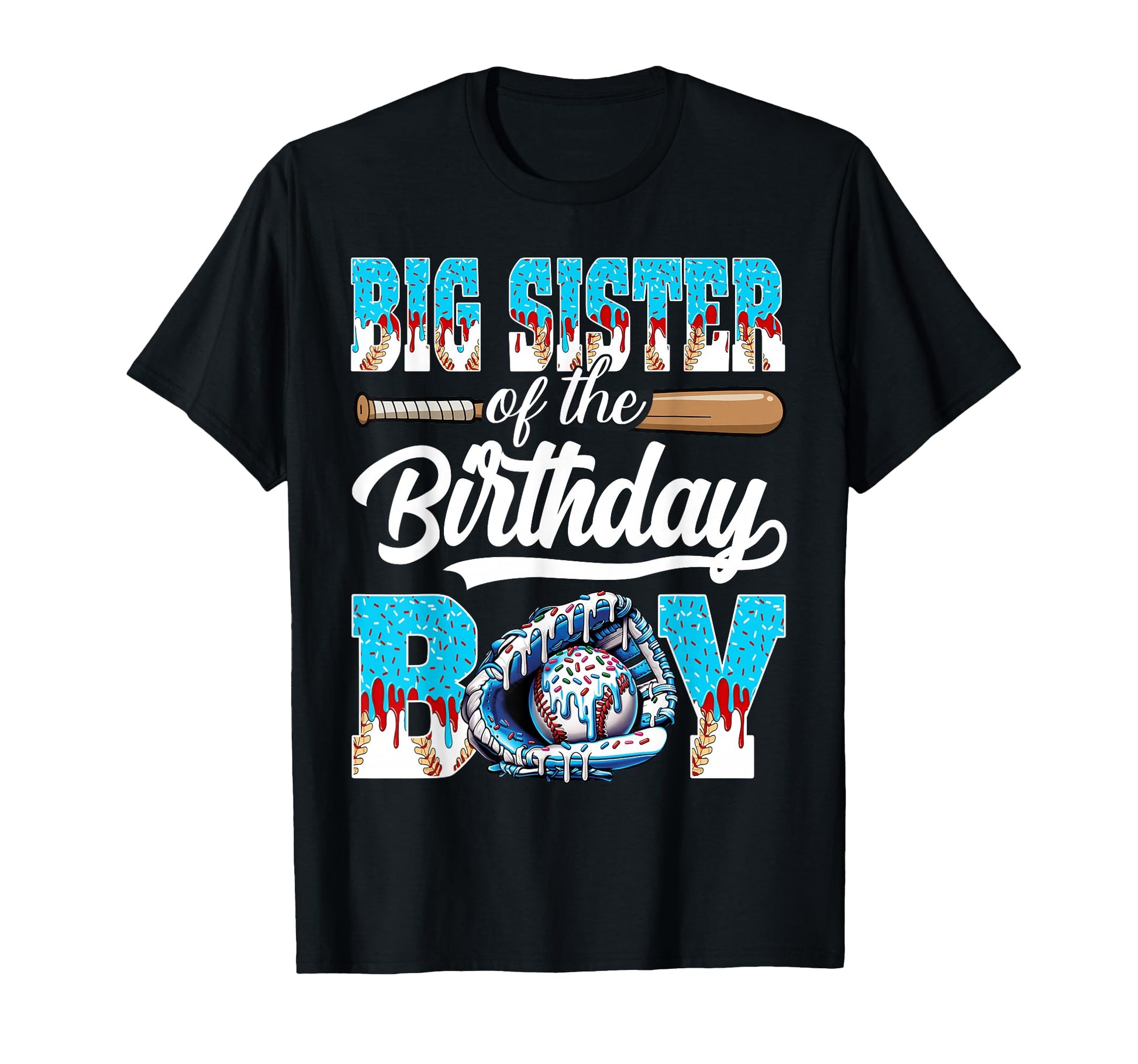 Big Sister Birthday Baseball Ice T-Shirt - Minimalist Print for Adults - T-Shirt, Sweatshirt, Hoodie
